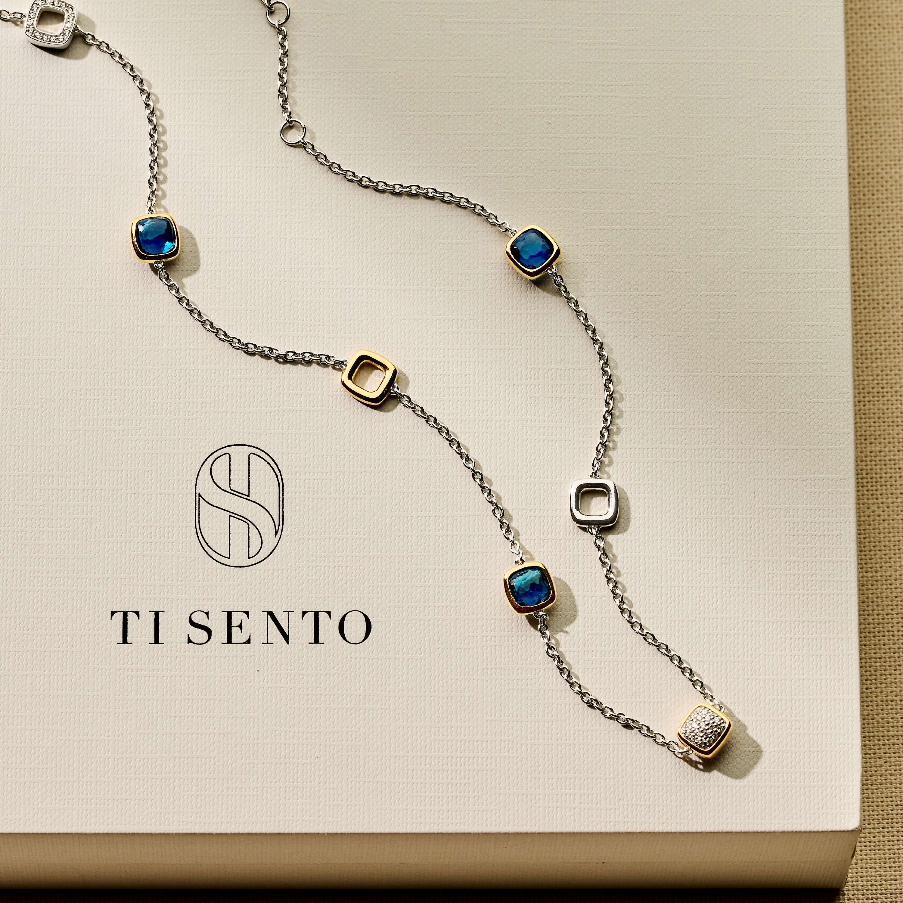 Blauwe Cushion Charm Ketting - Image 10