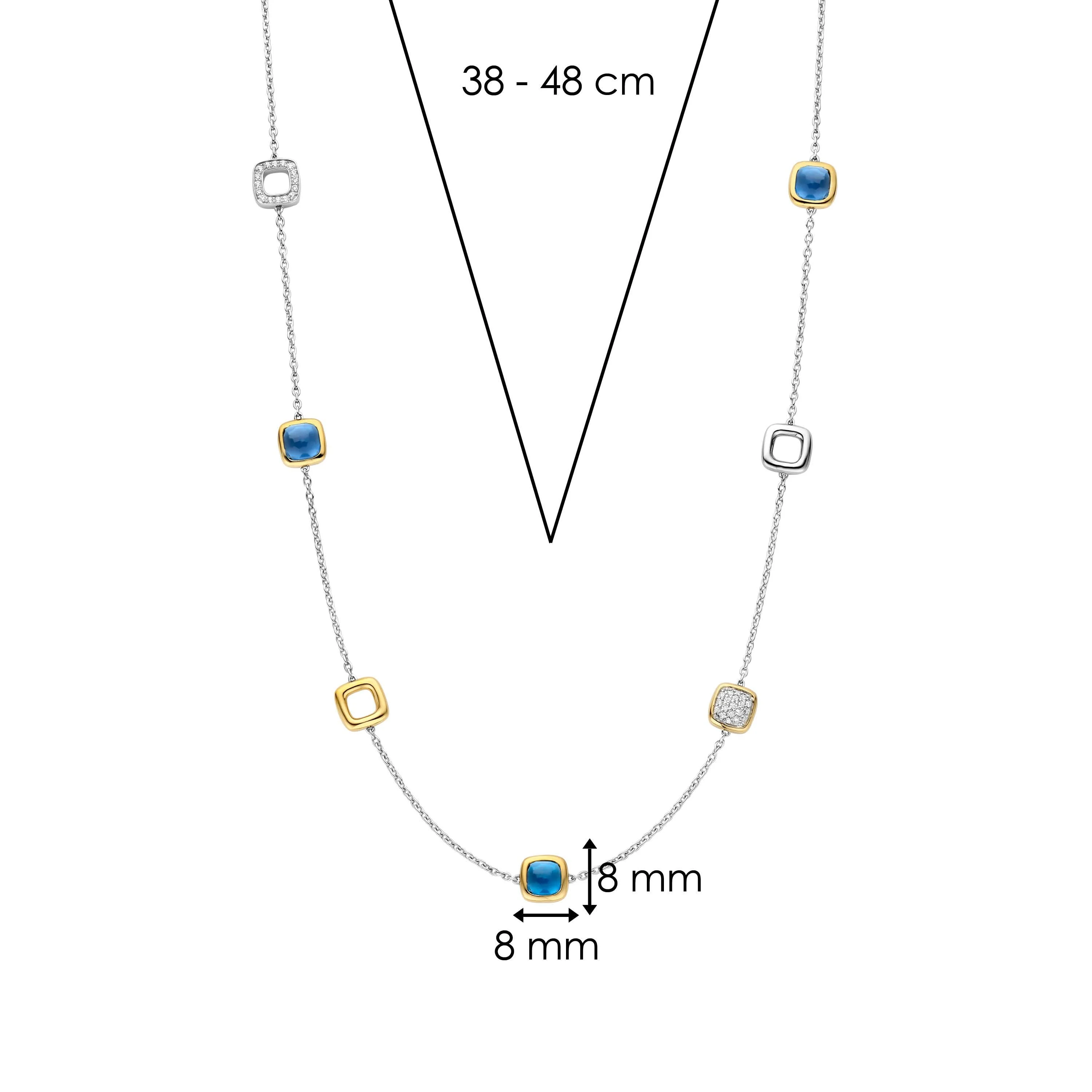 Blauwe Cushion Charm Ketting - Image 6