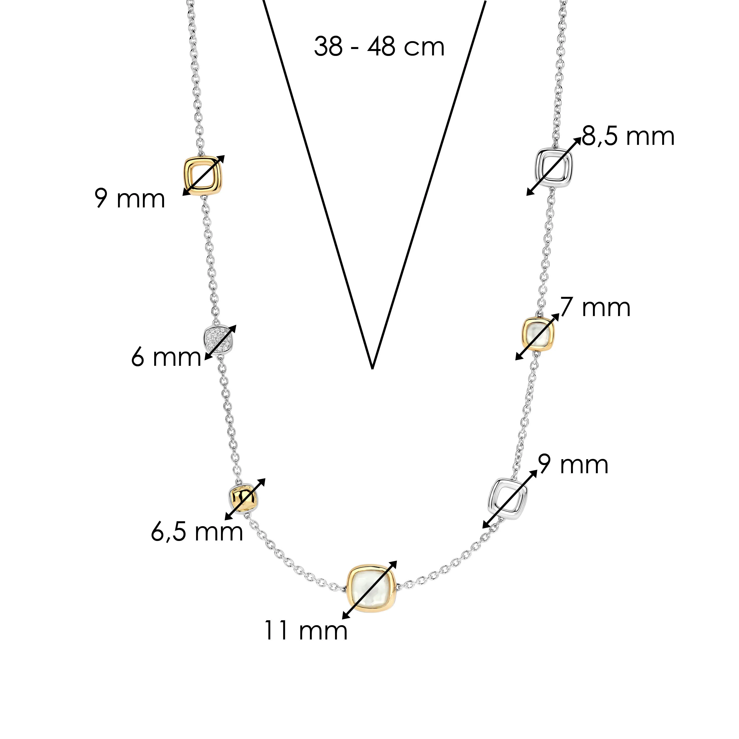 Parel Cushion Charm Ketting - Image 6