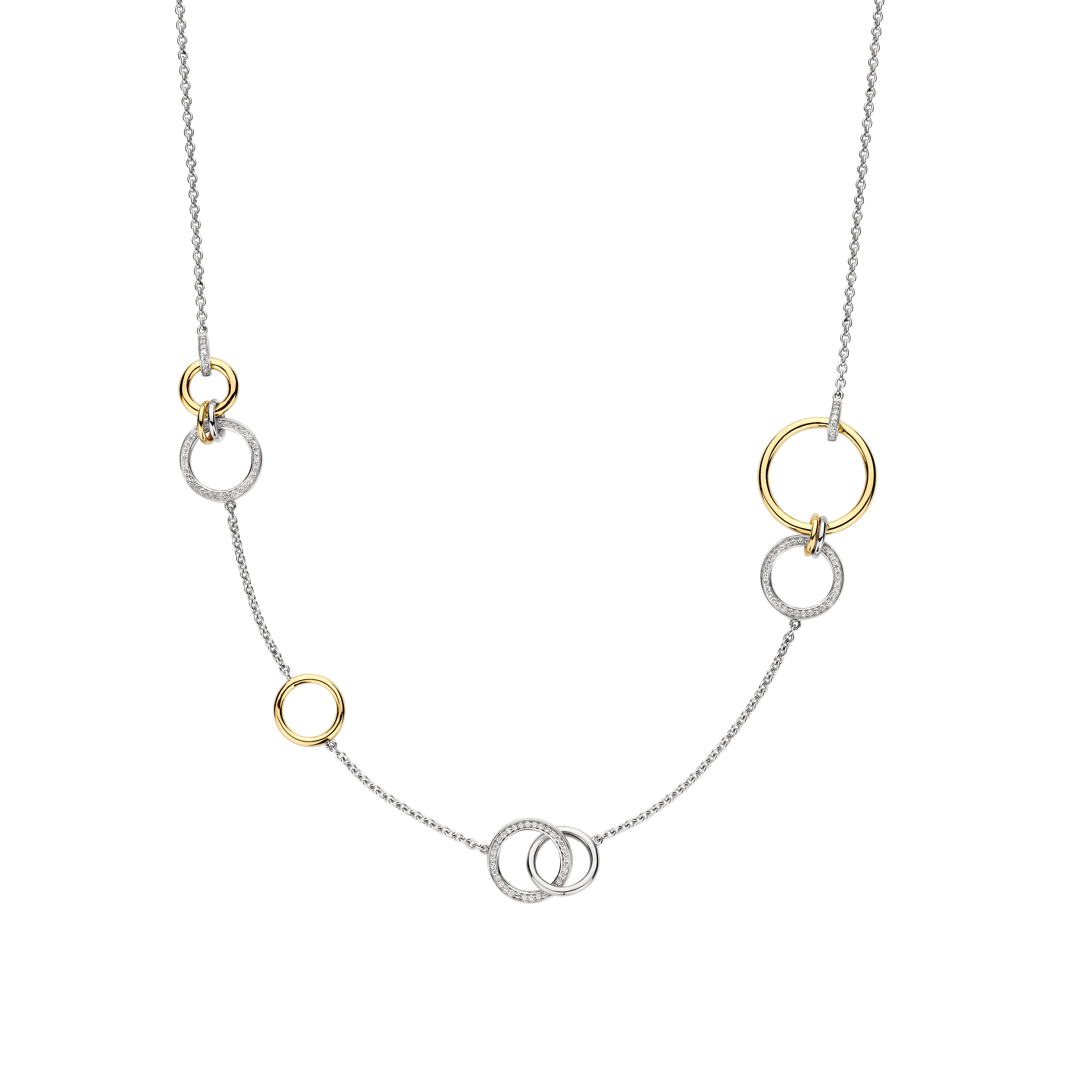 Connected Cirkel Charm Ketting