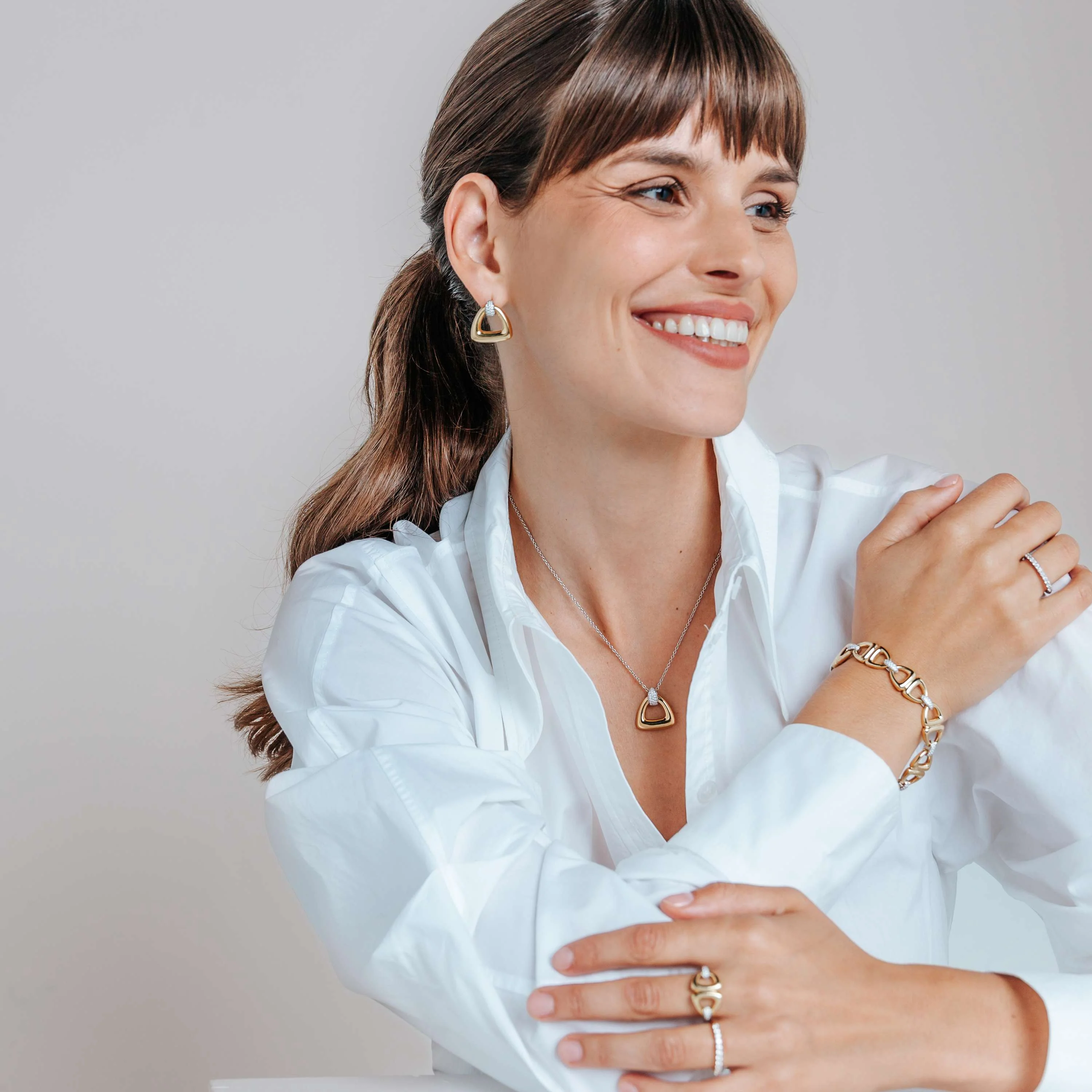 Open Triangle Vintage Ketting - Image 5