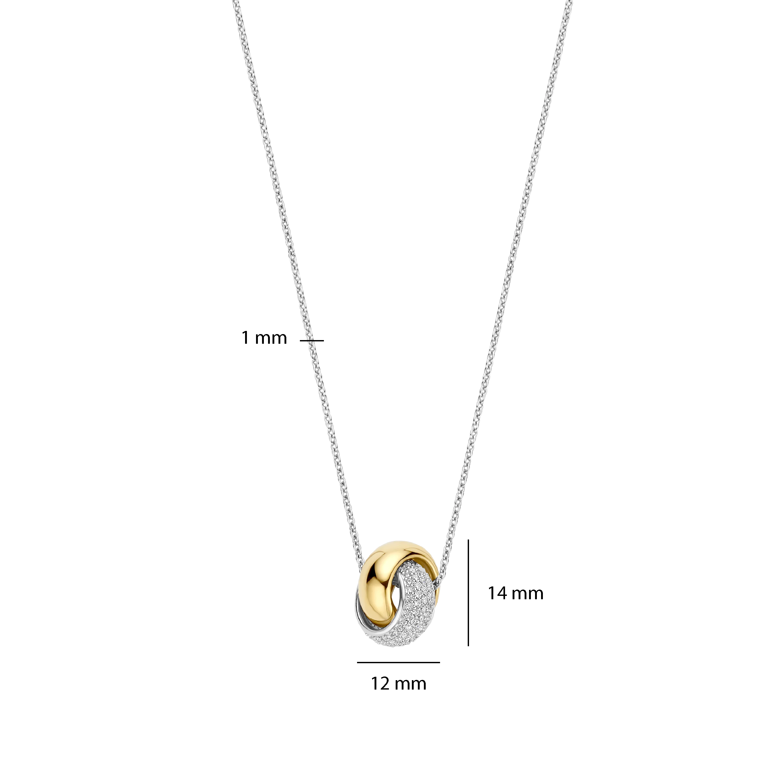 Bold Zirkonia Crossover Ketting - Image 4