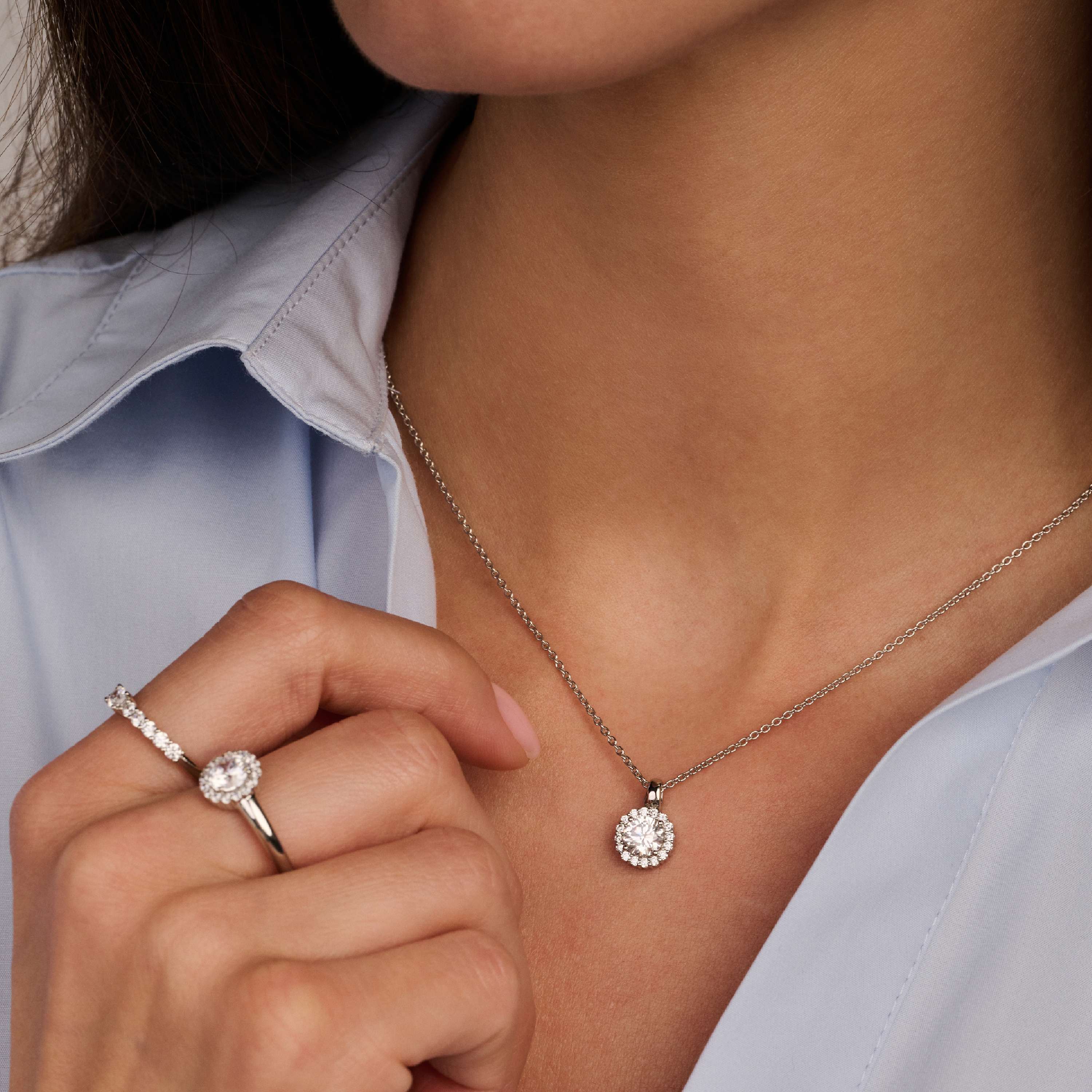 Classic Zirkonia Ketting Rond - Image 6