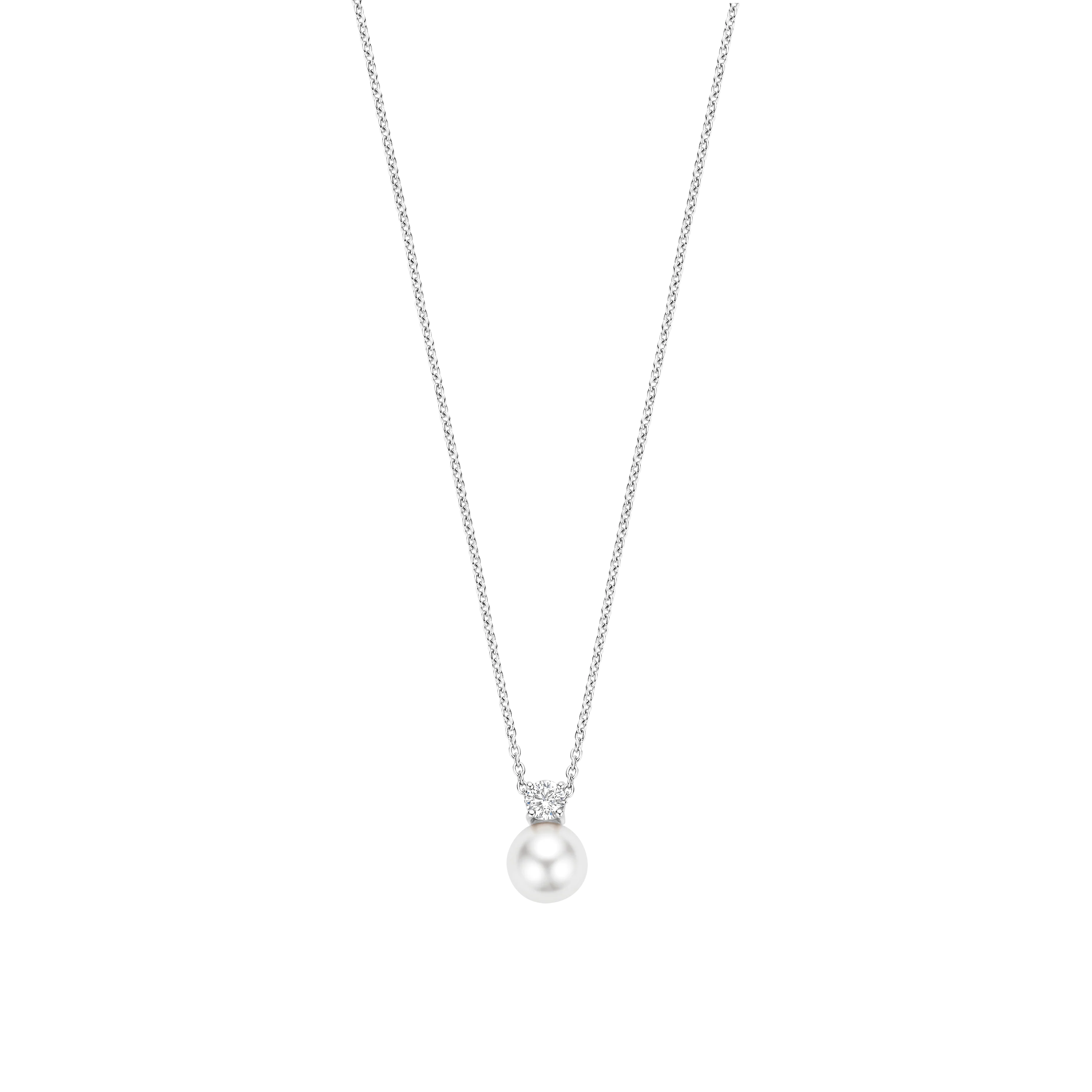 Zirkonia Parel Ketting