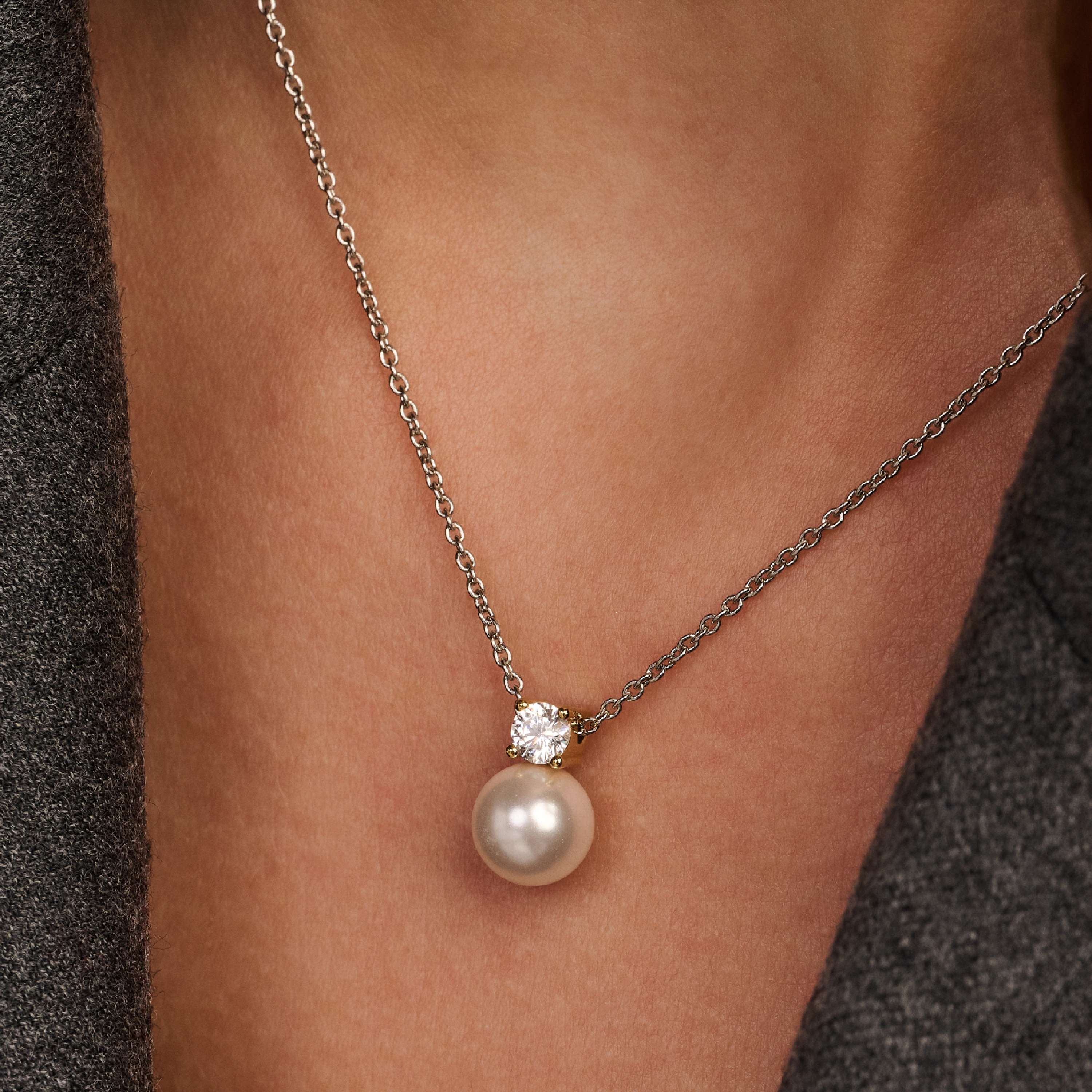 Zirkonia Parel Ketting - Image 7