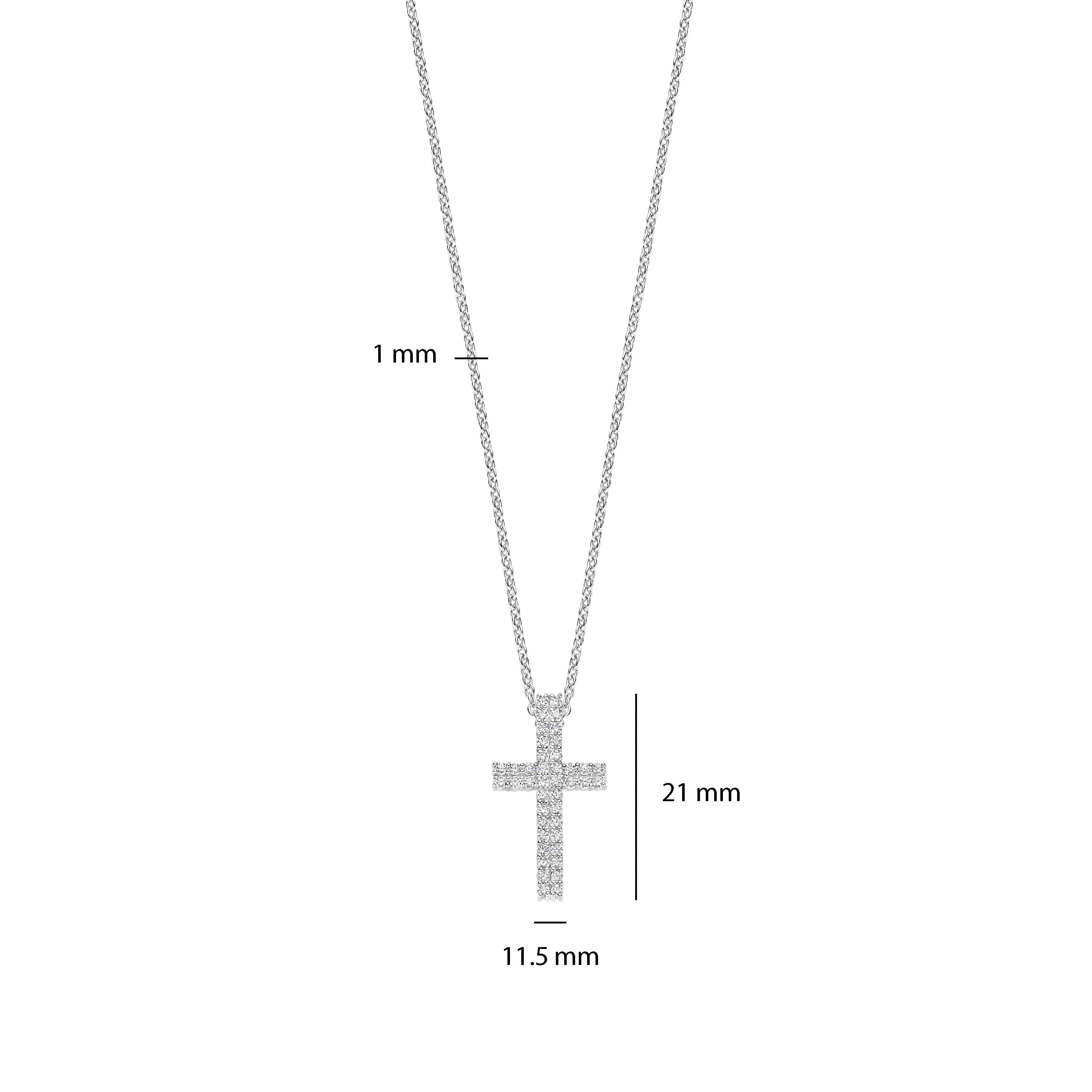 Zirkonia Cross Ketting - Image 4