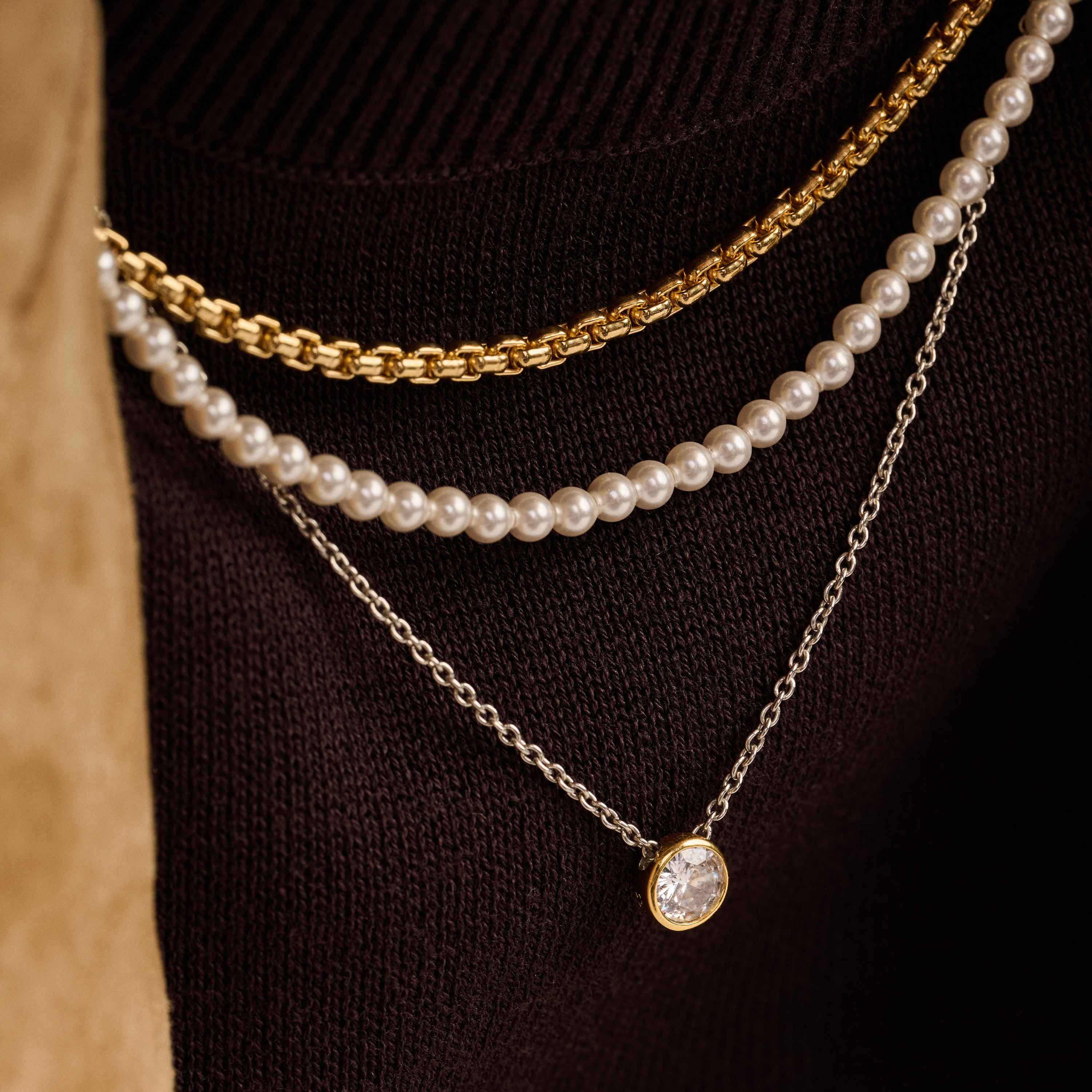 Dunne Parel Ketting - Image 7