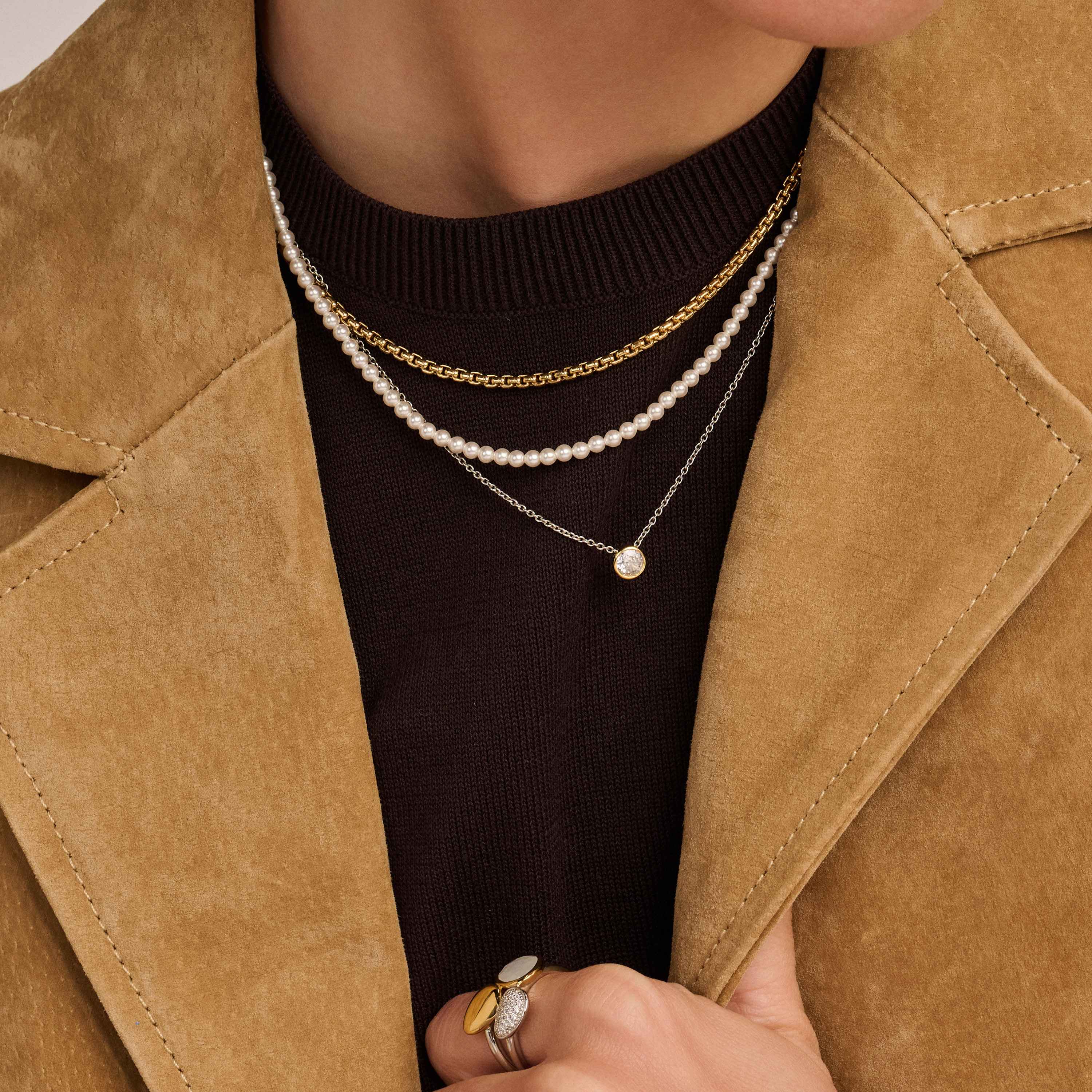 Dunne Parel Ketting - Image 8