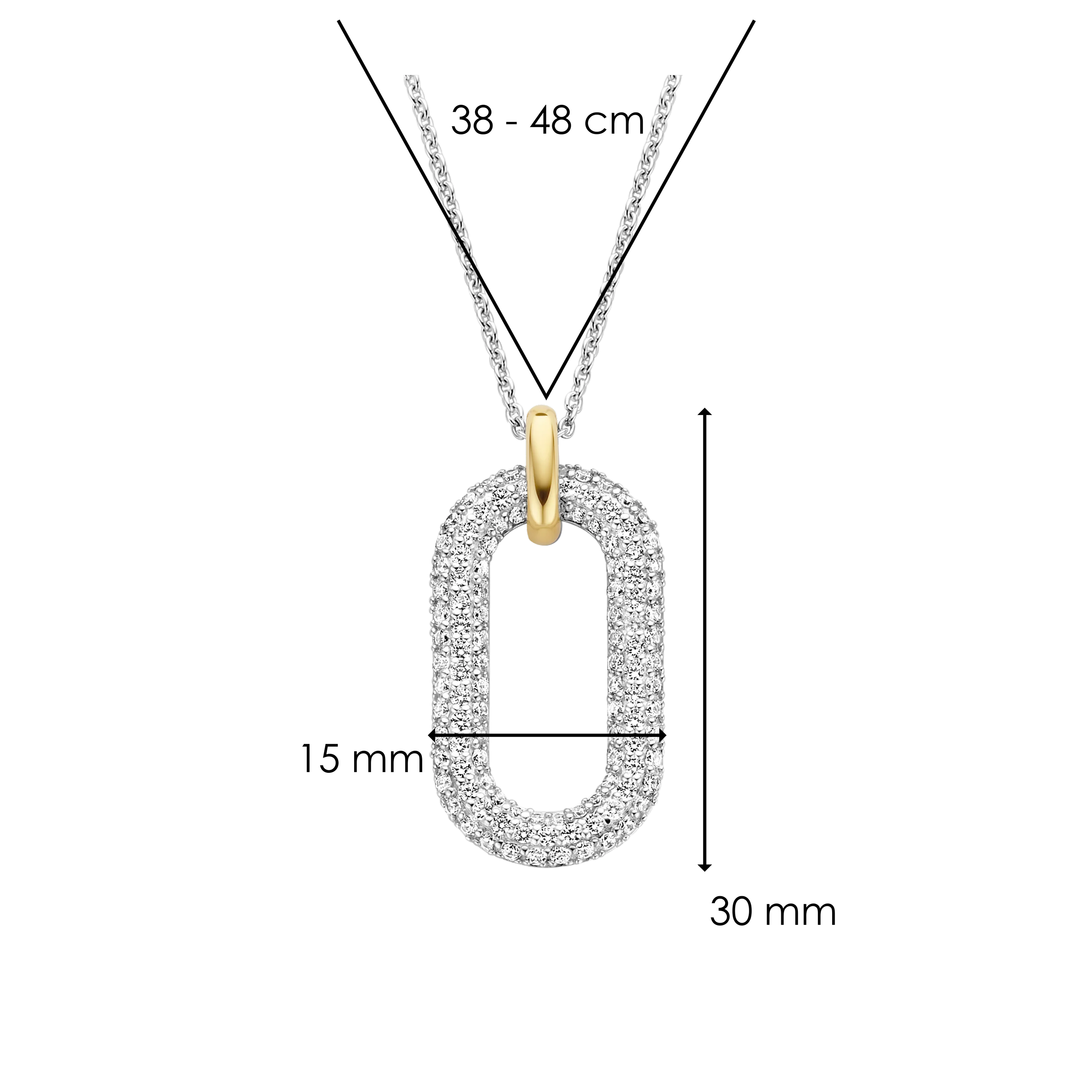 Signature Open Zirkonia Ketting - Image 5