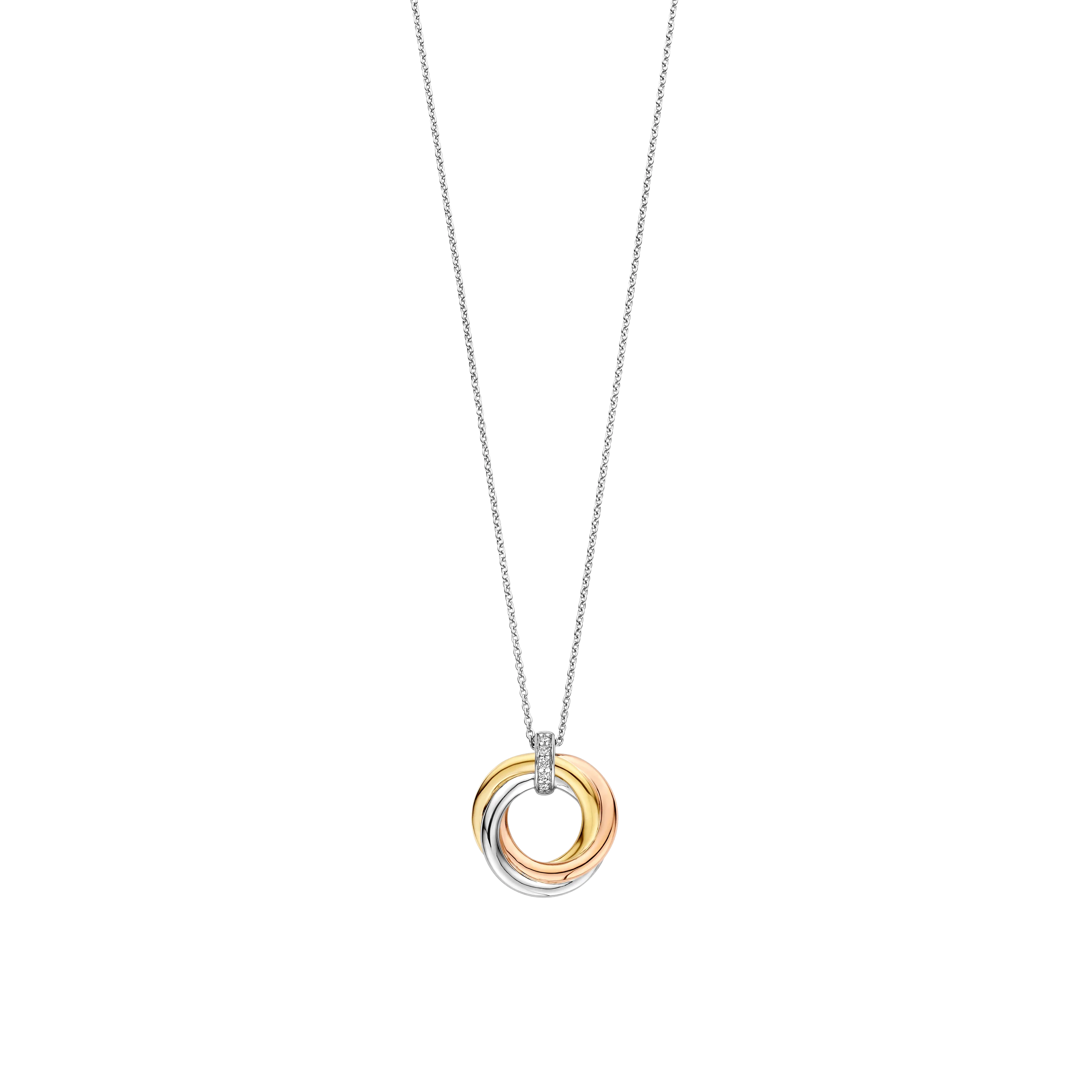Tricolor Twisted Cirkel Ketting