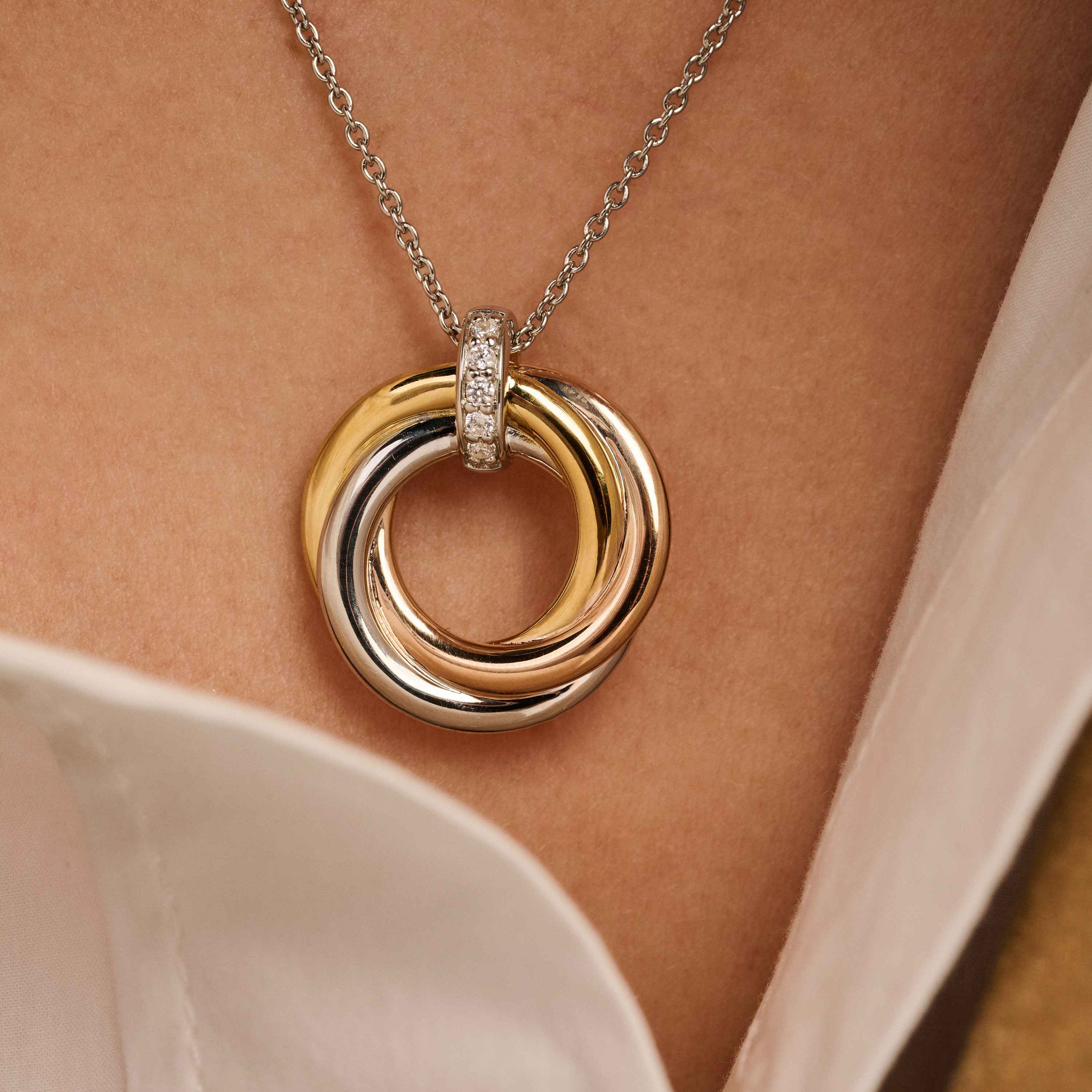 Tricolor Twisted Cirkel Ketting - Image 9