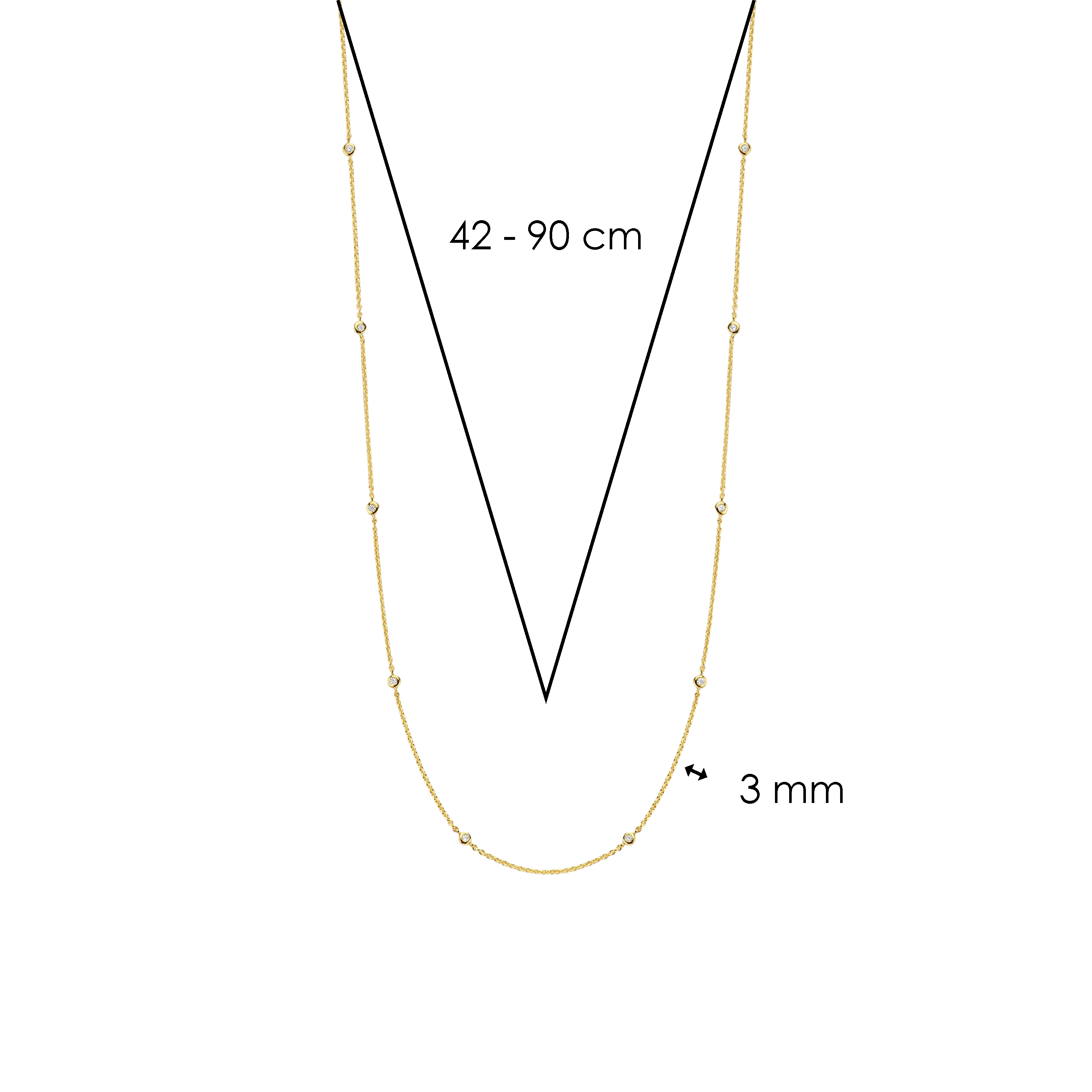 Basis Zirkonia Ketting - Image 8
