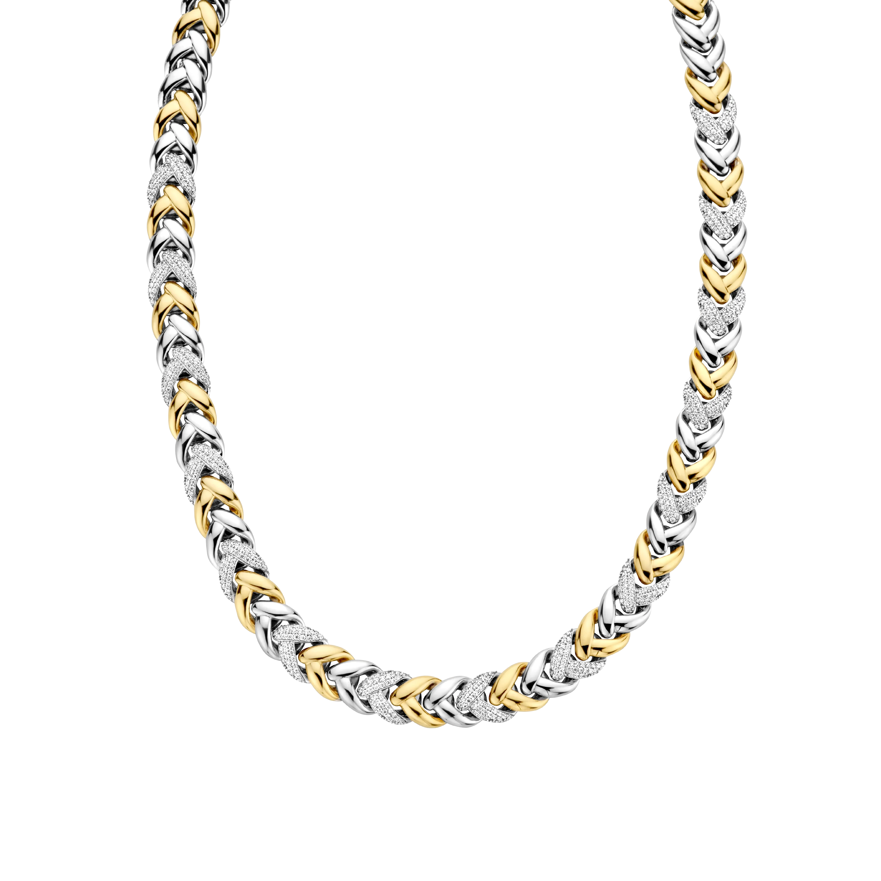 Vintage Zirkonia Schakel Ketting