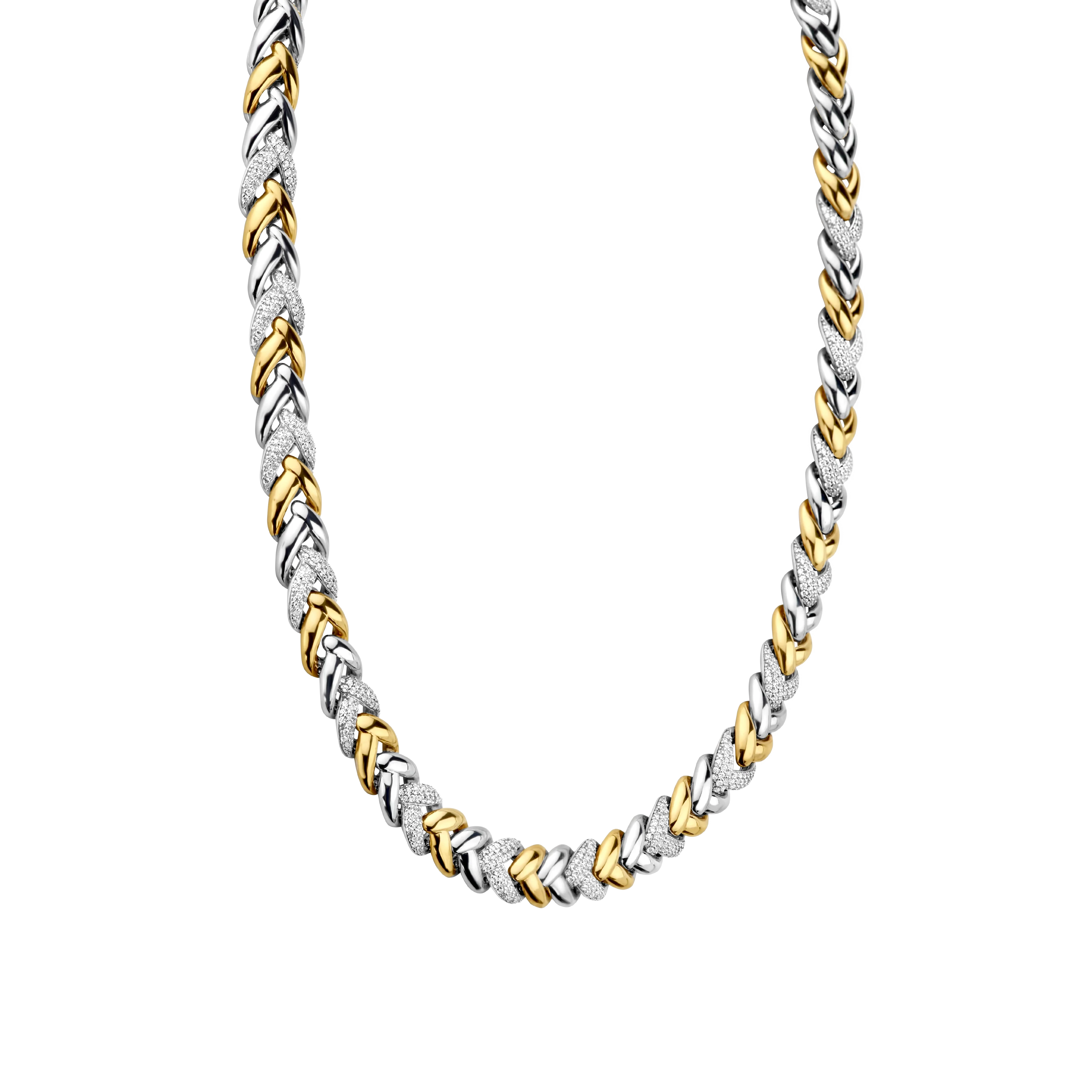 Vintage Zirkonia Schakel Ketting - Image 2