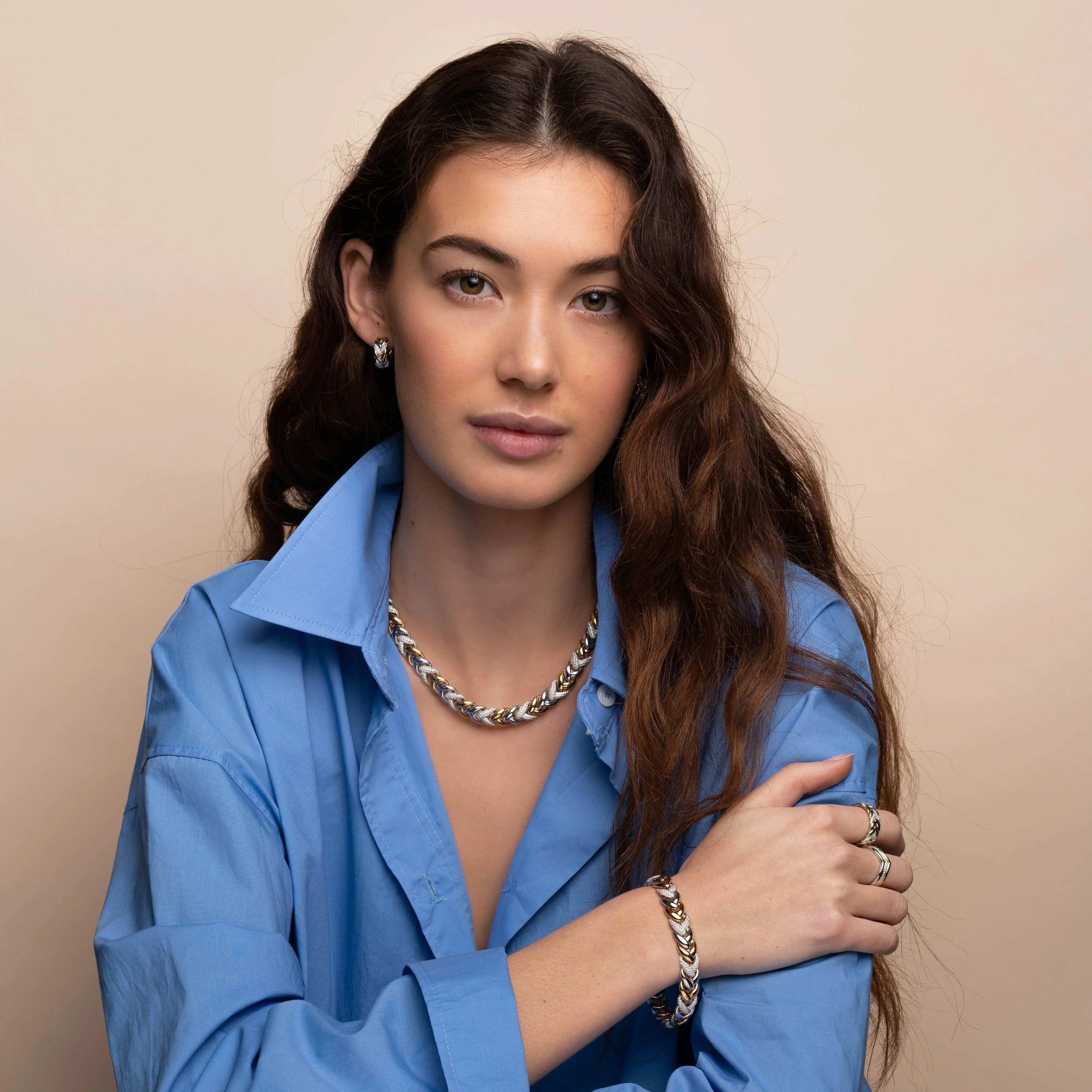 Vintage Zirkonia Schakel Ketting - Image 5