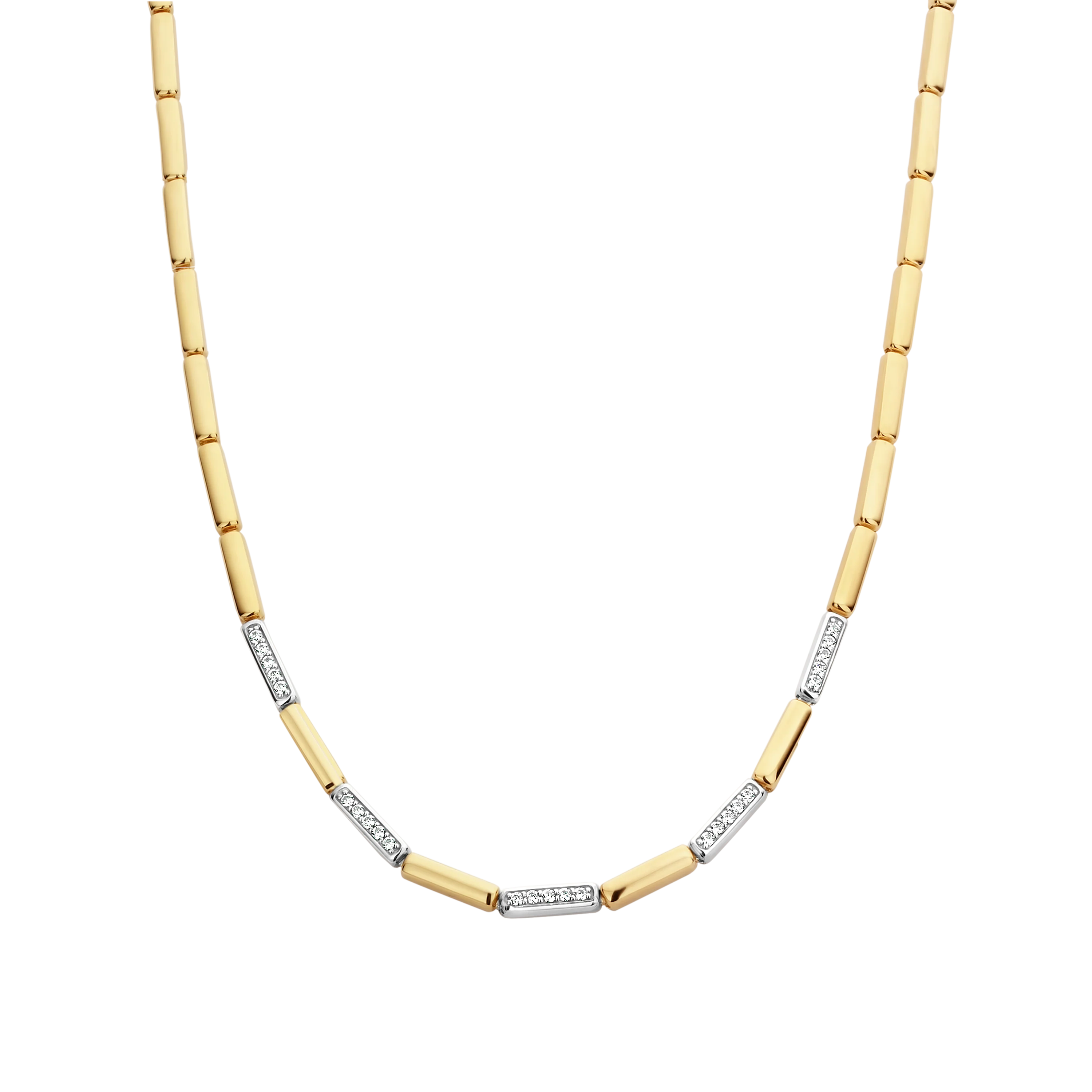 Vintage Zirkonia Schakel Ketting