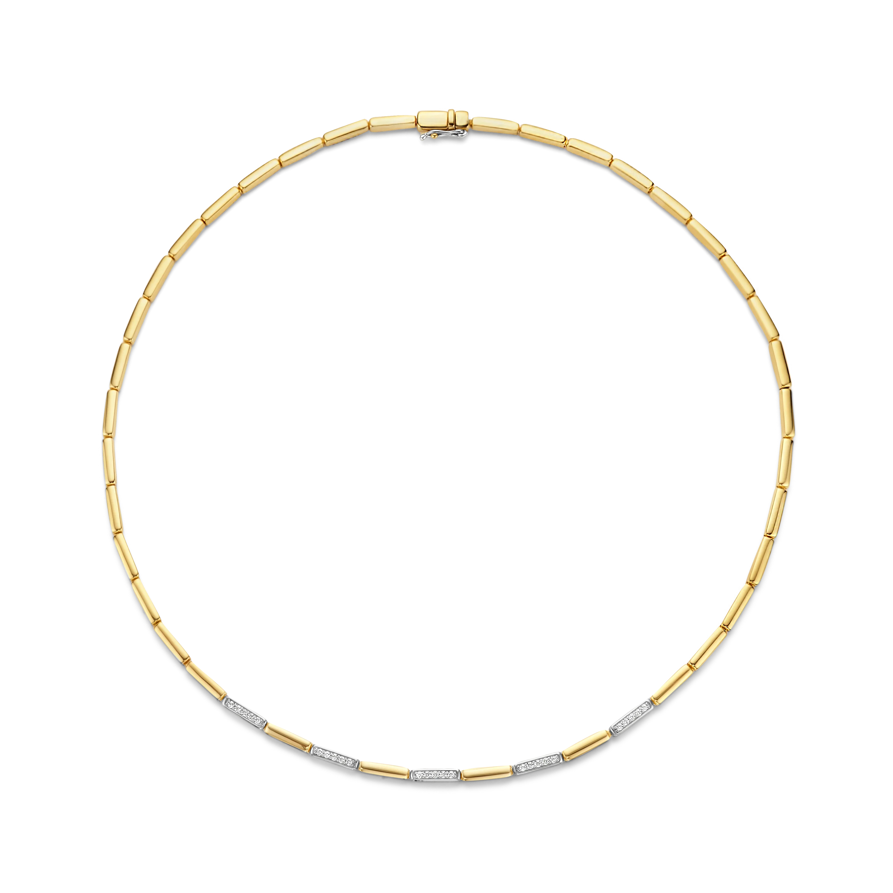 Vintage Zirkonia Schakel Ketting - Image 3