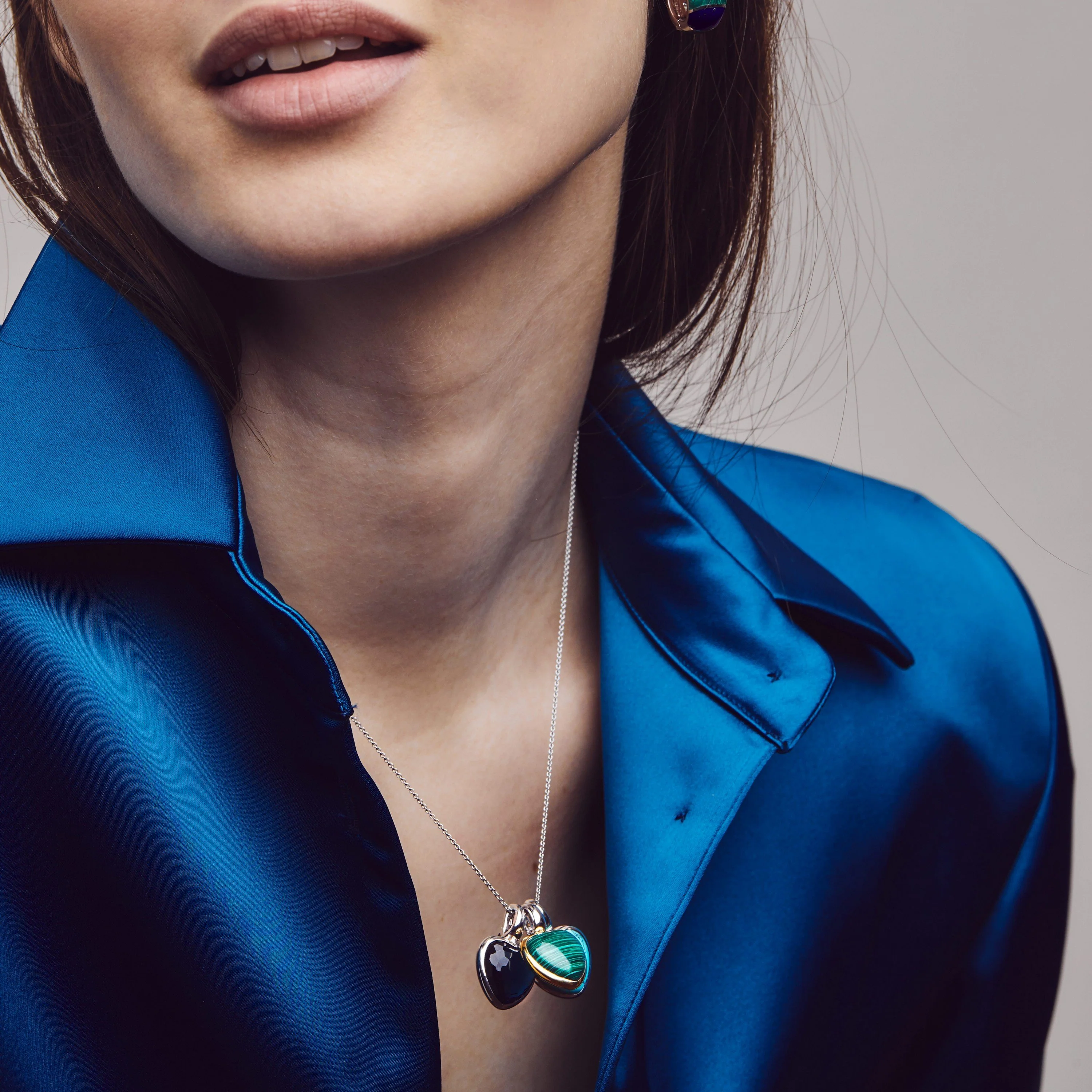 Blauwe Hartjes Ketting met hanger - Image 3