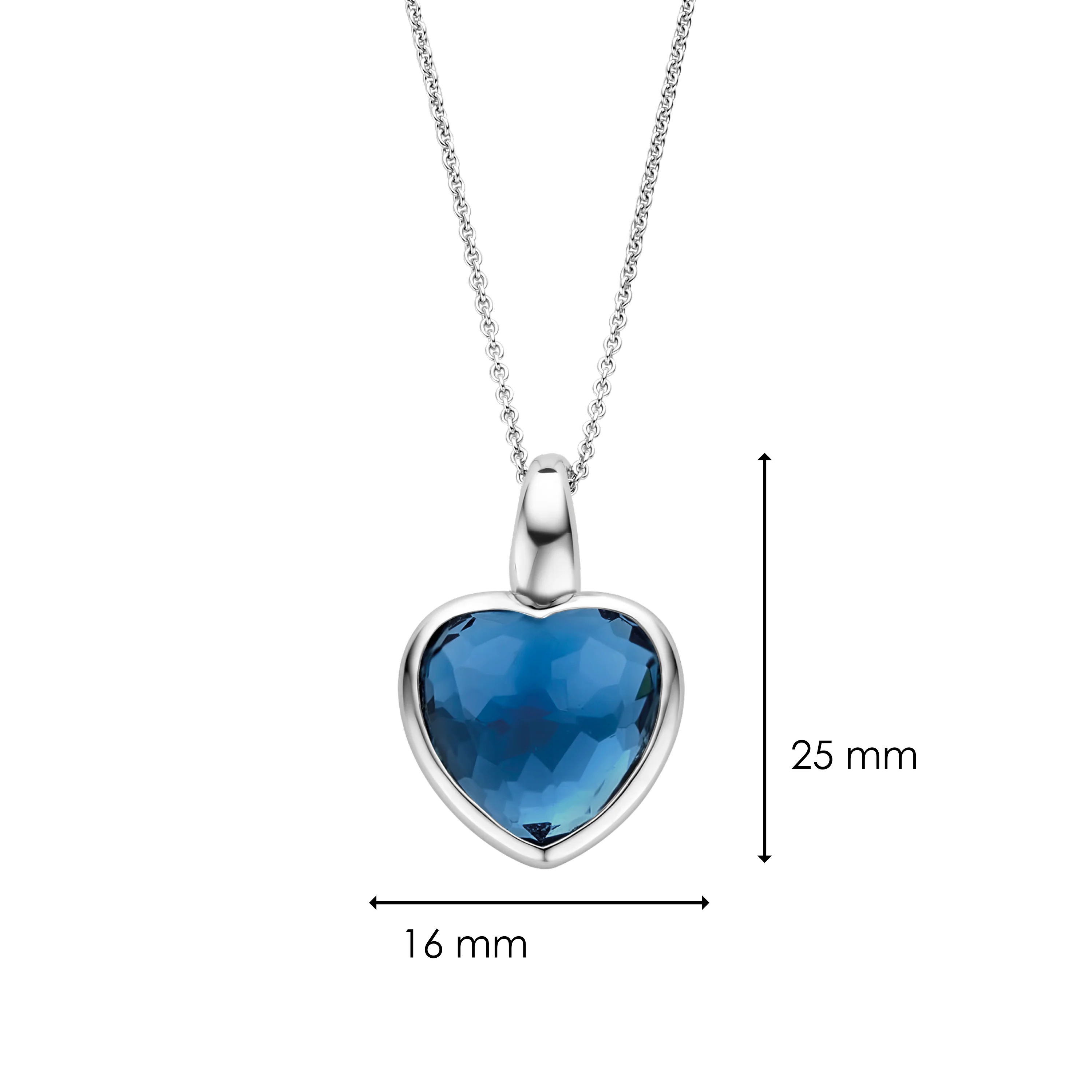 Blauwe Hartjes Ketting met hanger - Image 4