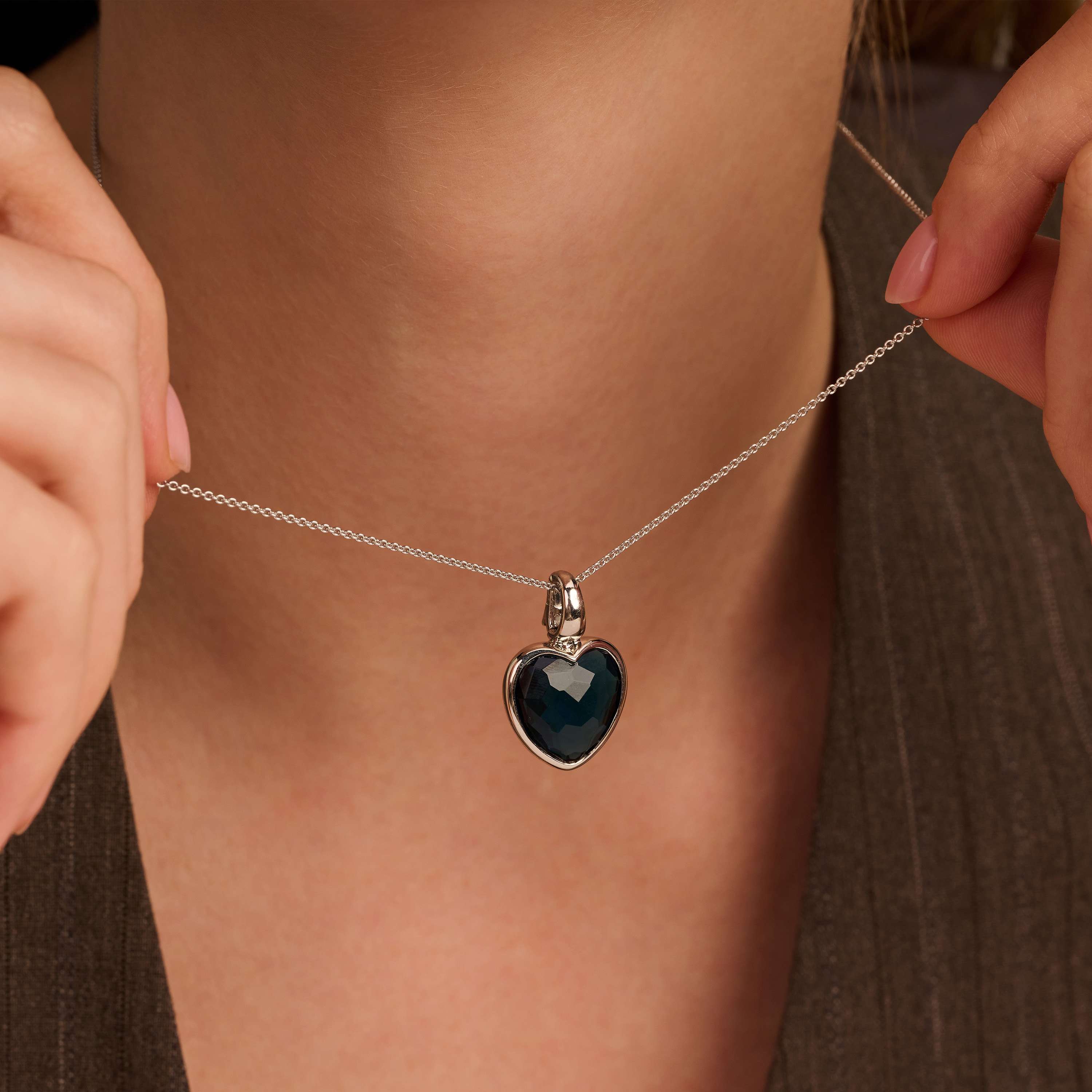 Blauwe Hartjes Ketting met hanger - Image 5