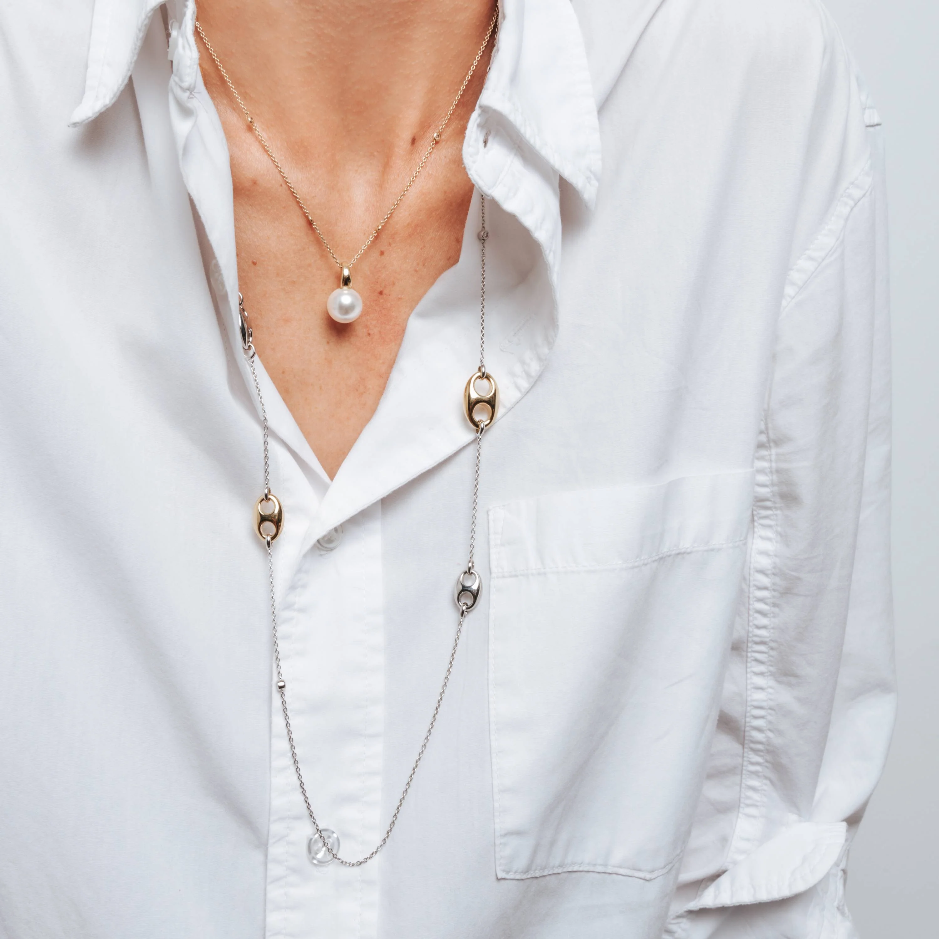 Ketting met Parel hanger 12mm - Image 4