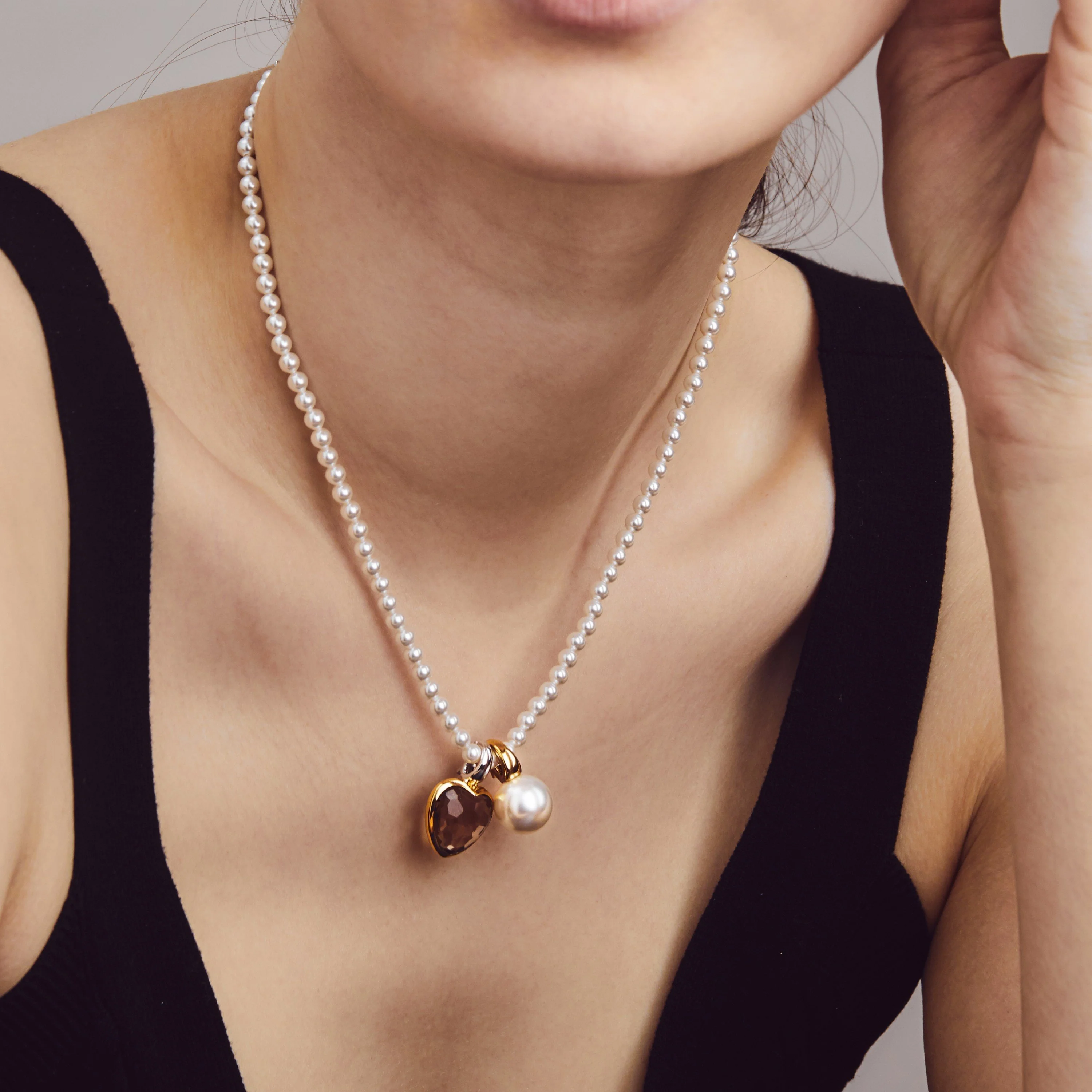 Ketting met Parel hanger 12mm - Image 5