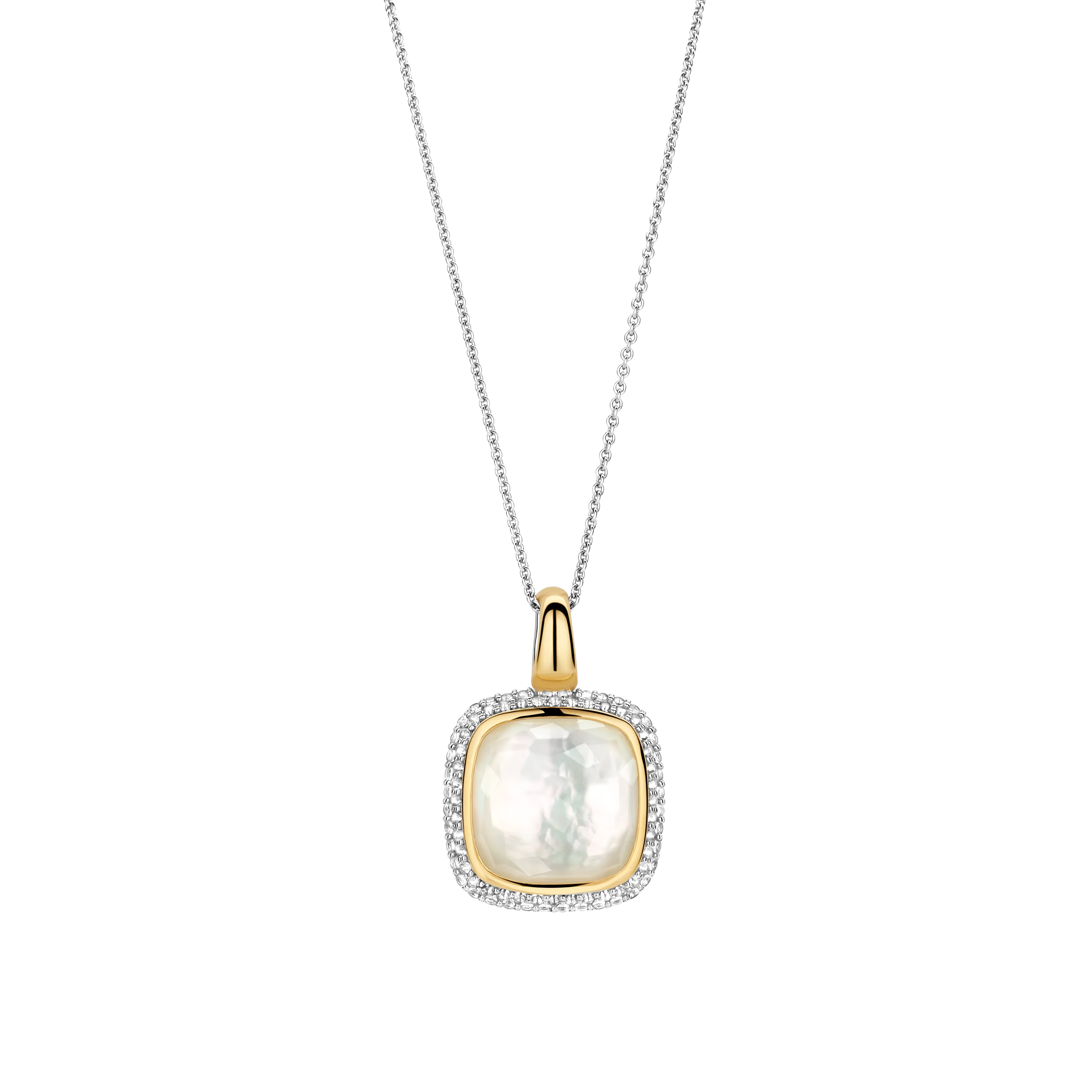 Zirkonia Cushion Parel ketting met hanger