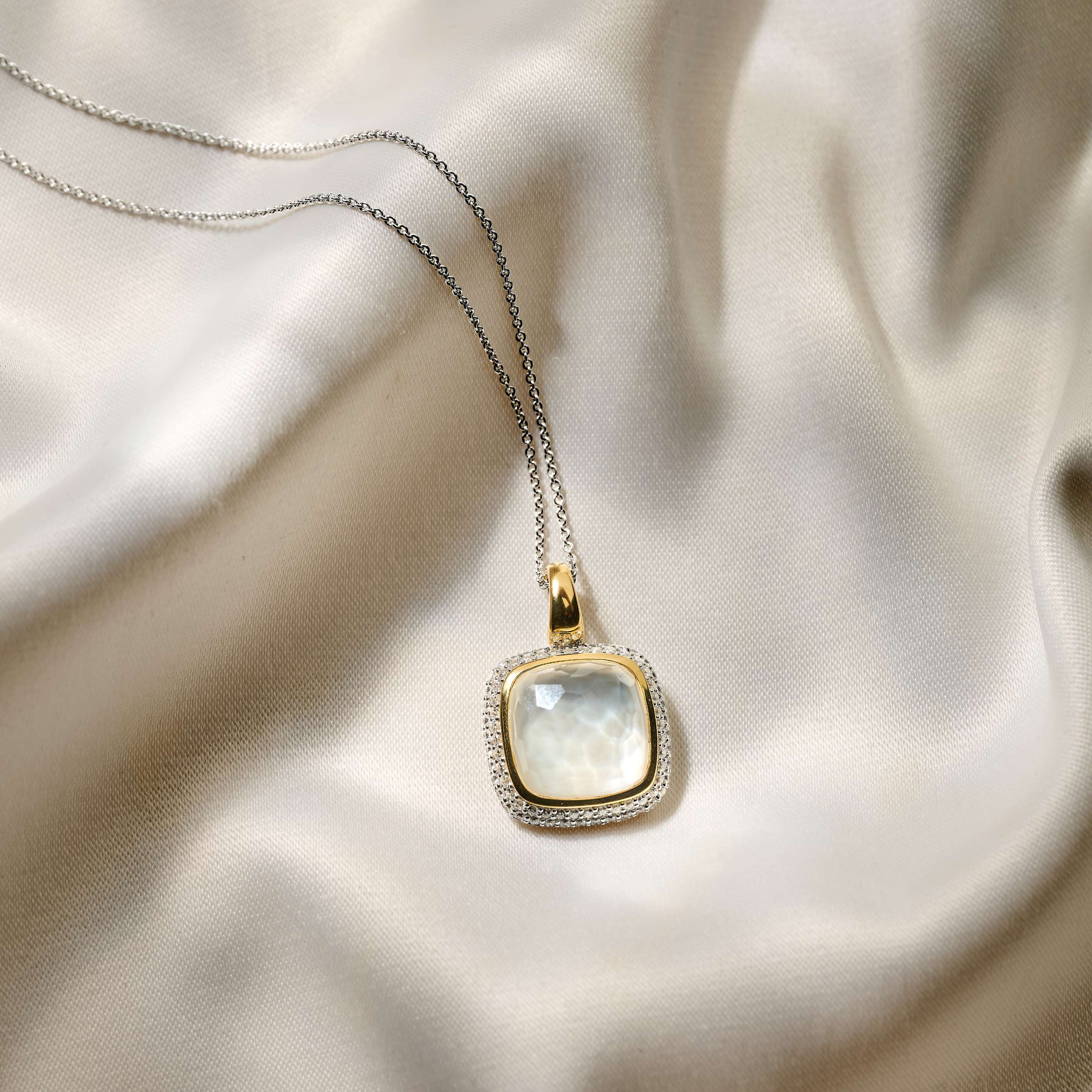 Zirkonia Cushion Parel ketting met hanger - Image 11