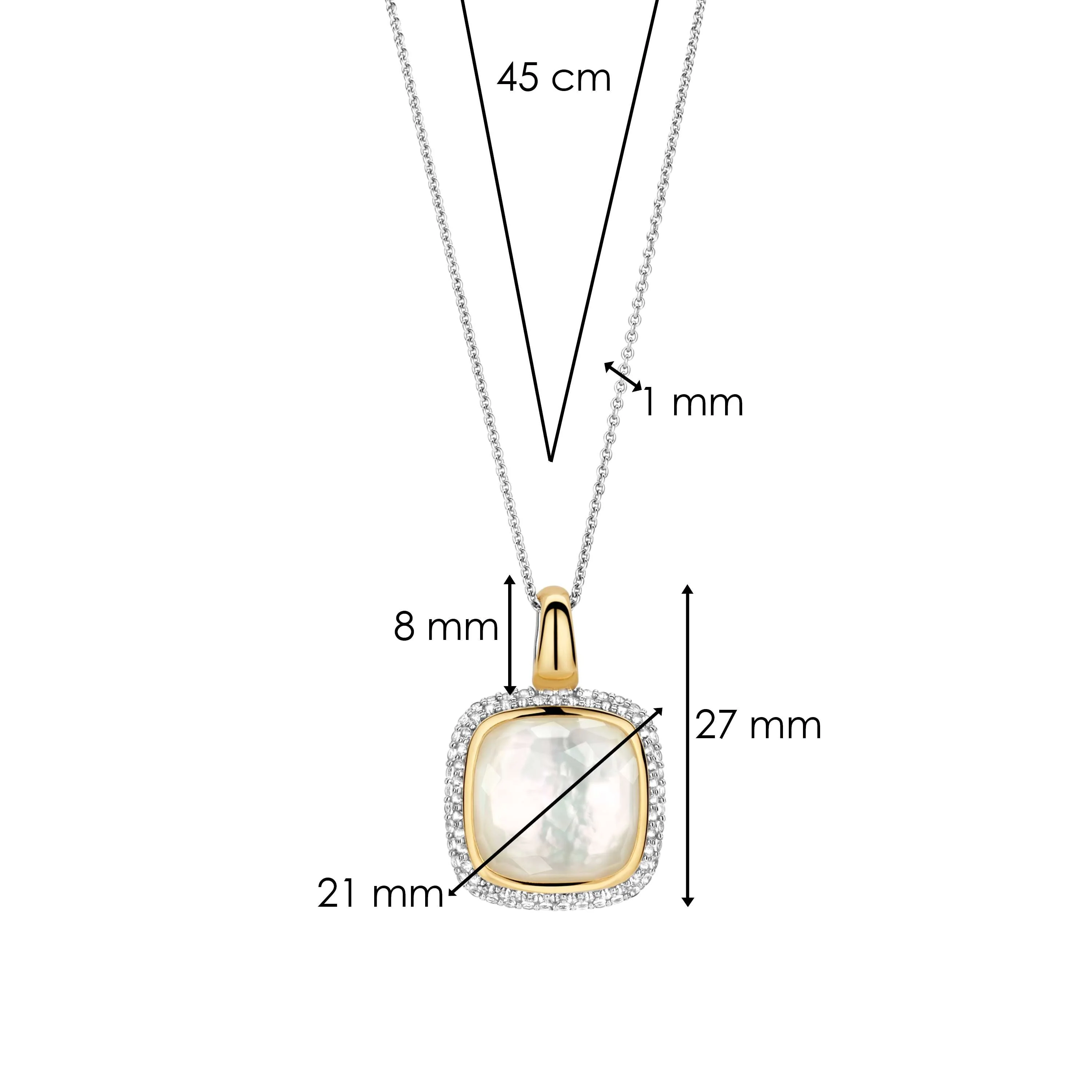Zirkonia Cushion Parel ketting met hanger - Image 7