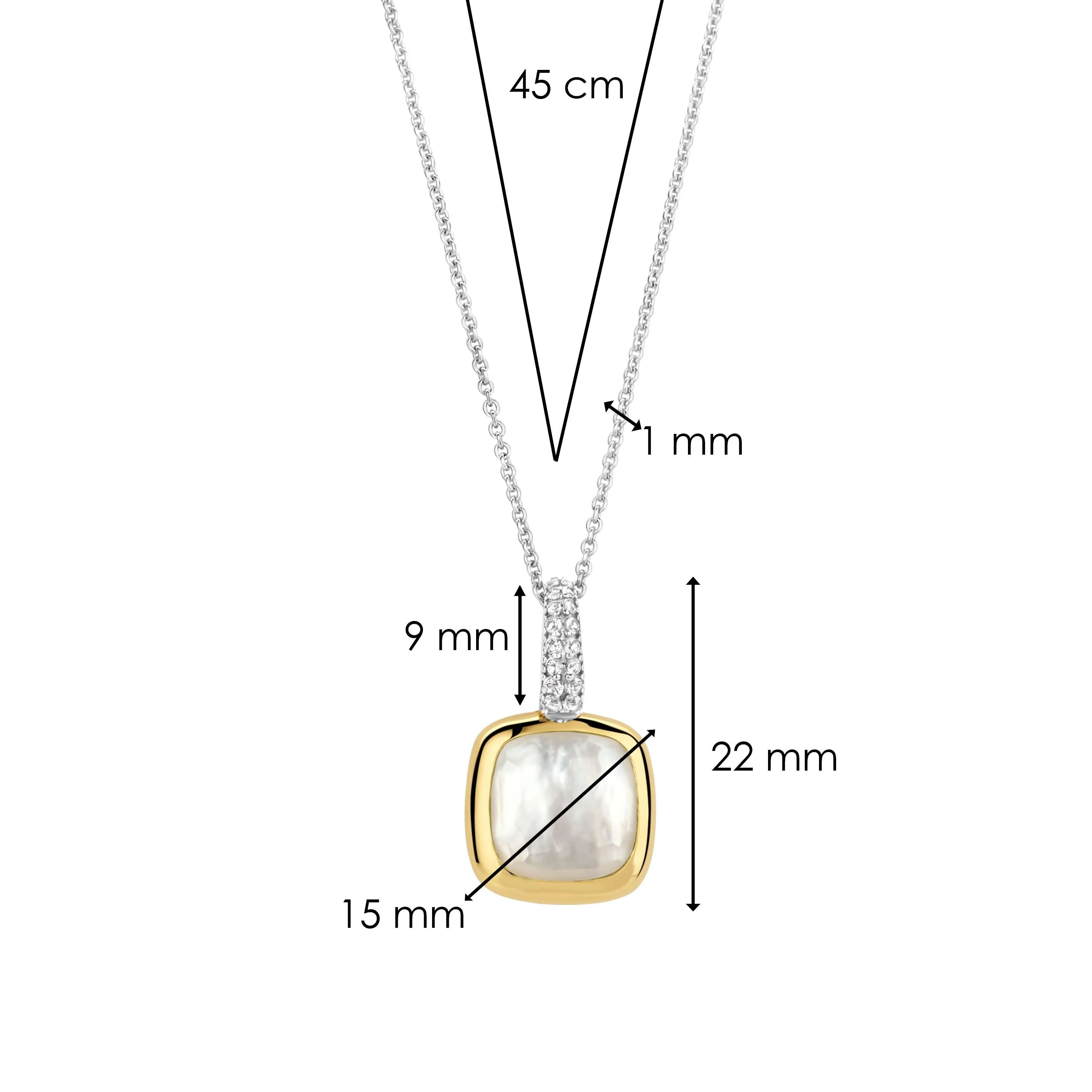 Zirkonia Cushion Parel ketting met hanger - Image 7