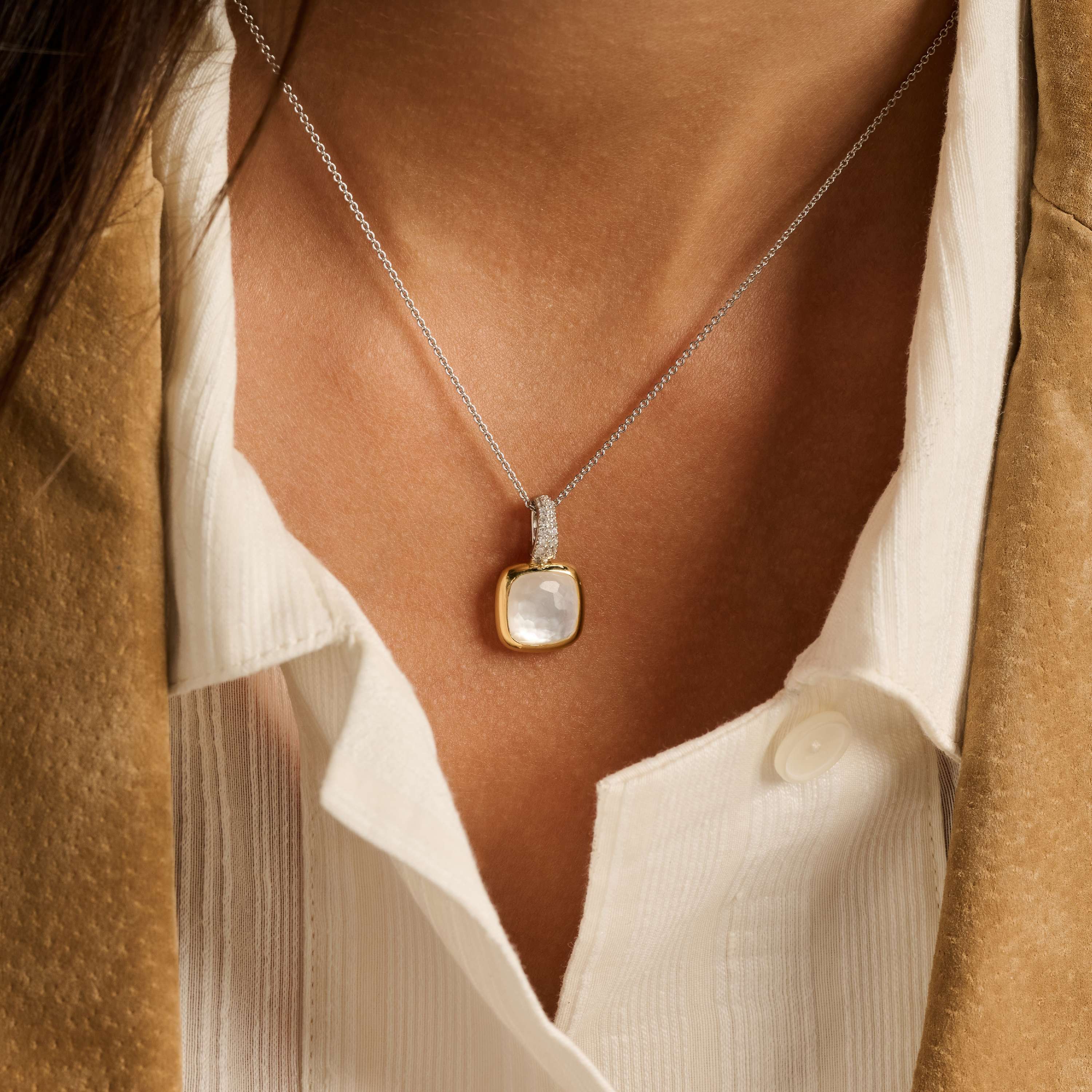 Zirkonia Cushion Parel ketting met hanger - Image 9