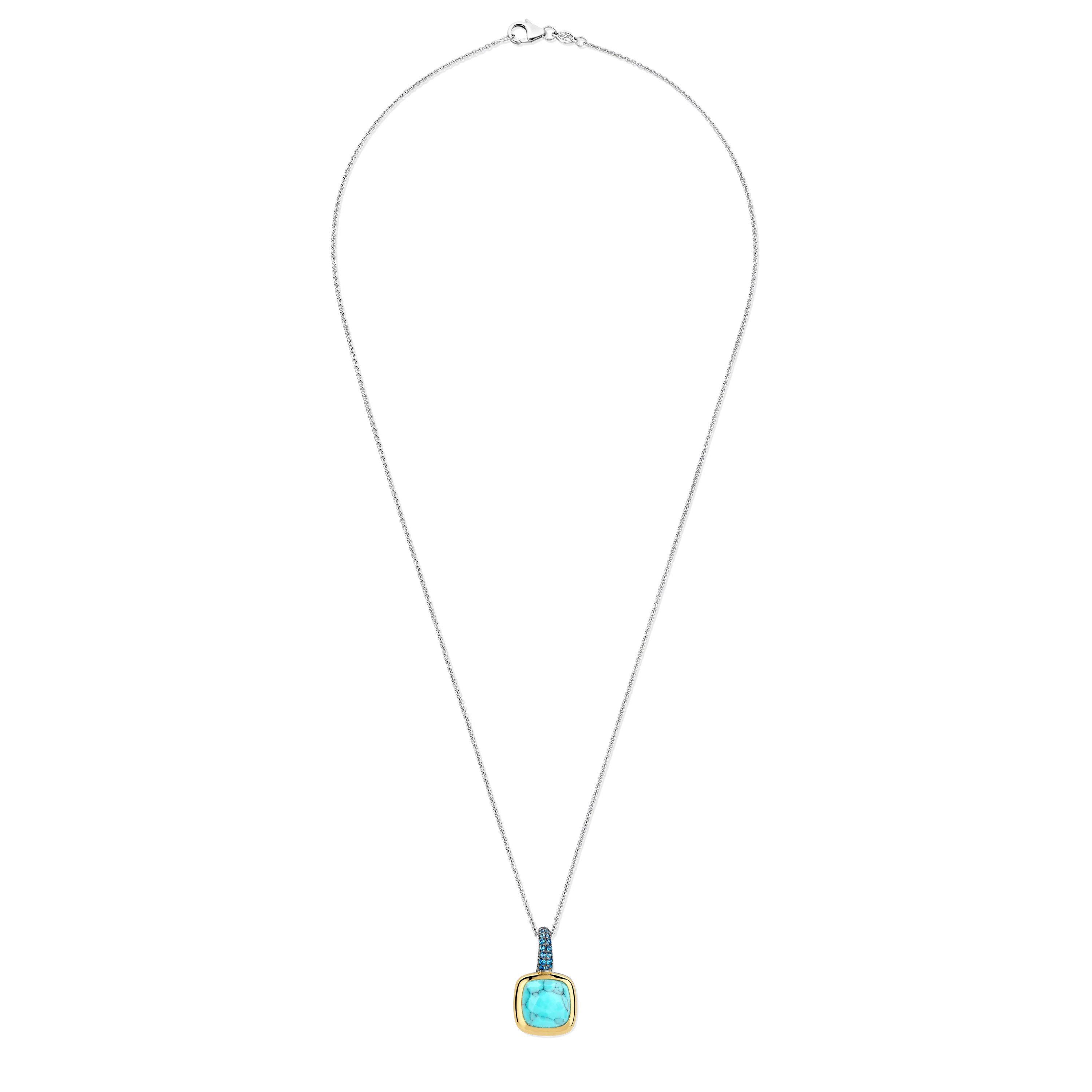 Turqoise Cushion Ketting met hanger - Image 4
