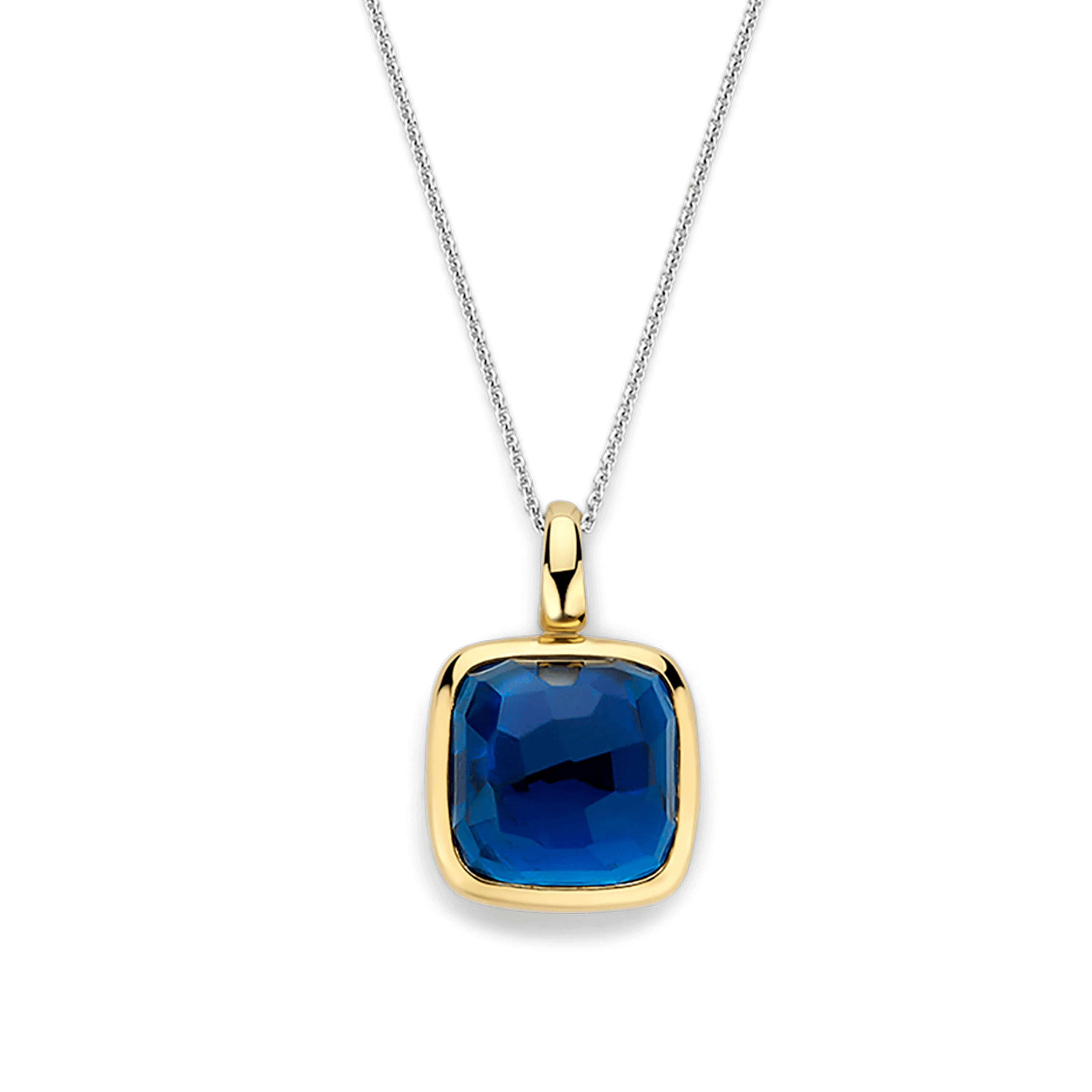 Blauwe Cushion Ketting met hanger