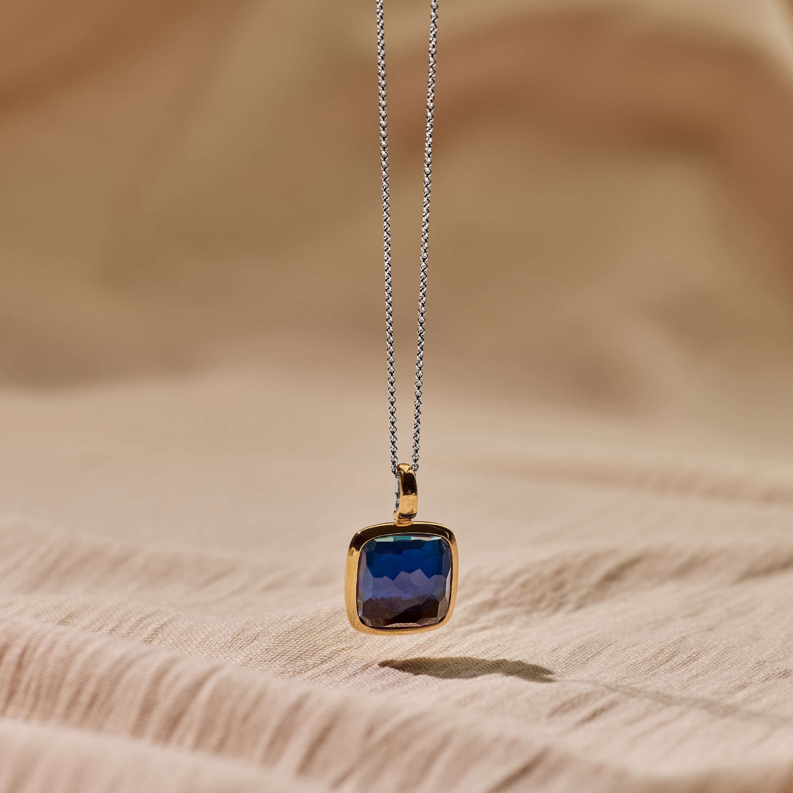 Blauwe Cushion Ketting met hanger - Image 11