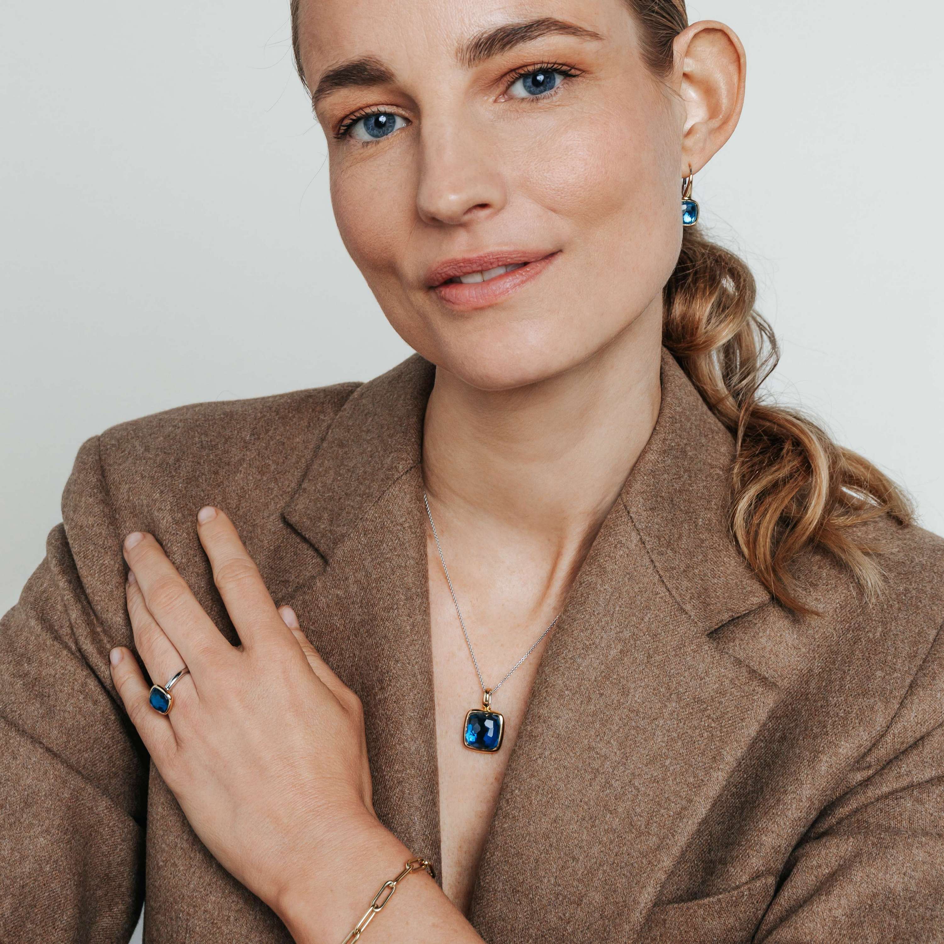 Blauwe Cushion Ketting met hanger - Image 6