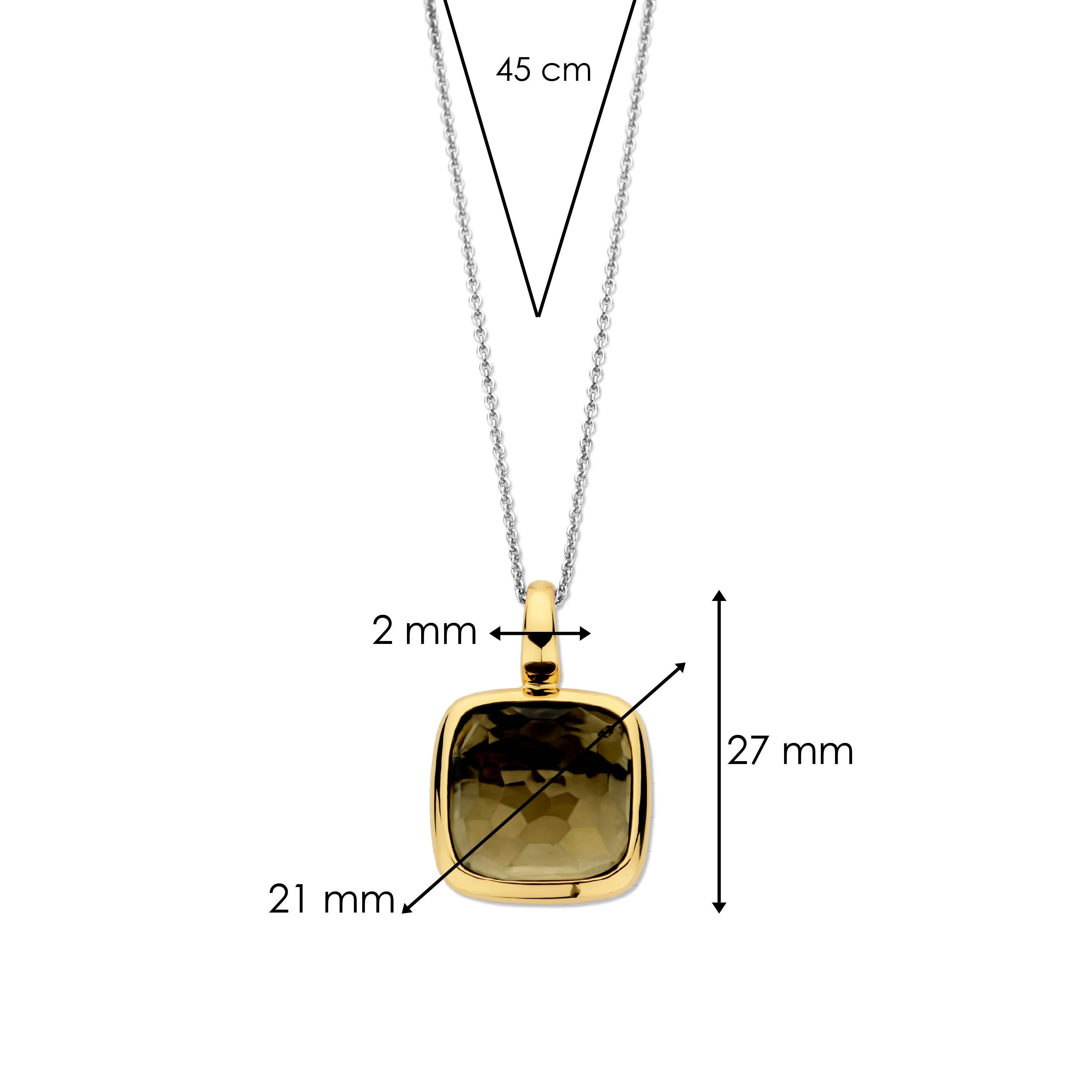 Kaki Cushion Ketting met hanger - Image 5