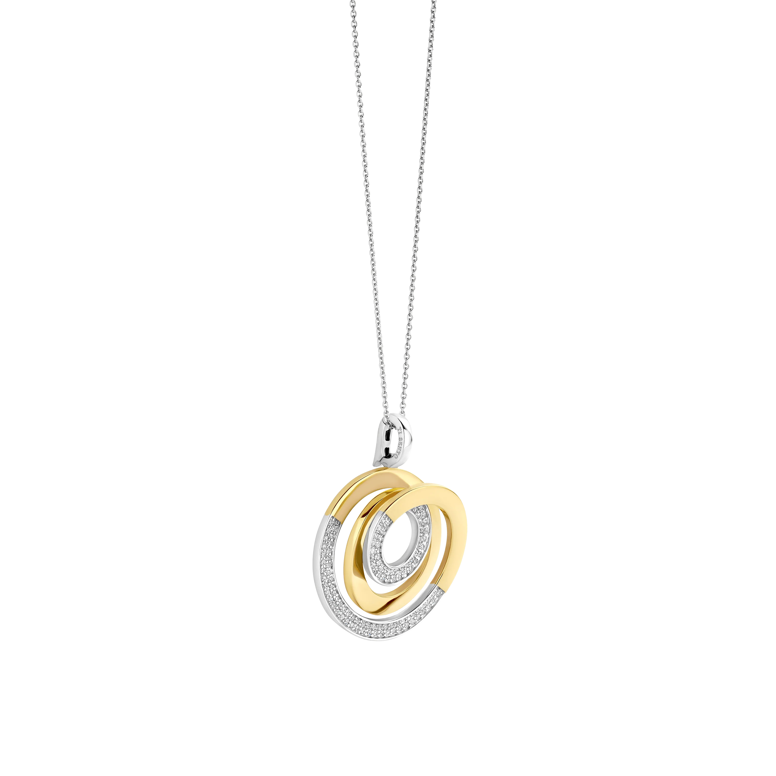 Sculptural Twisted Zirkonia Ketting met hanger - Image 2