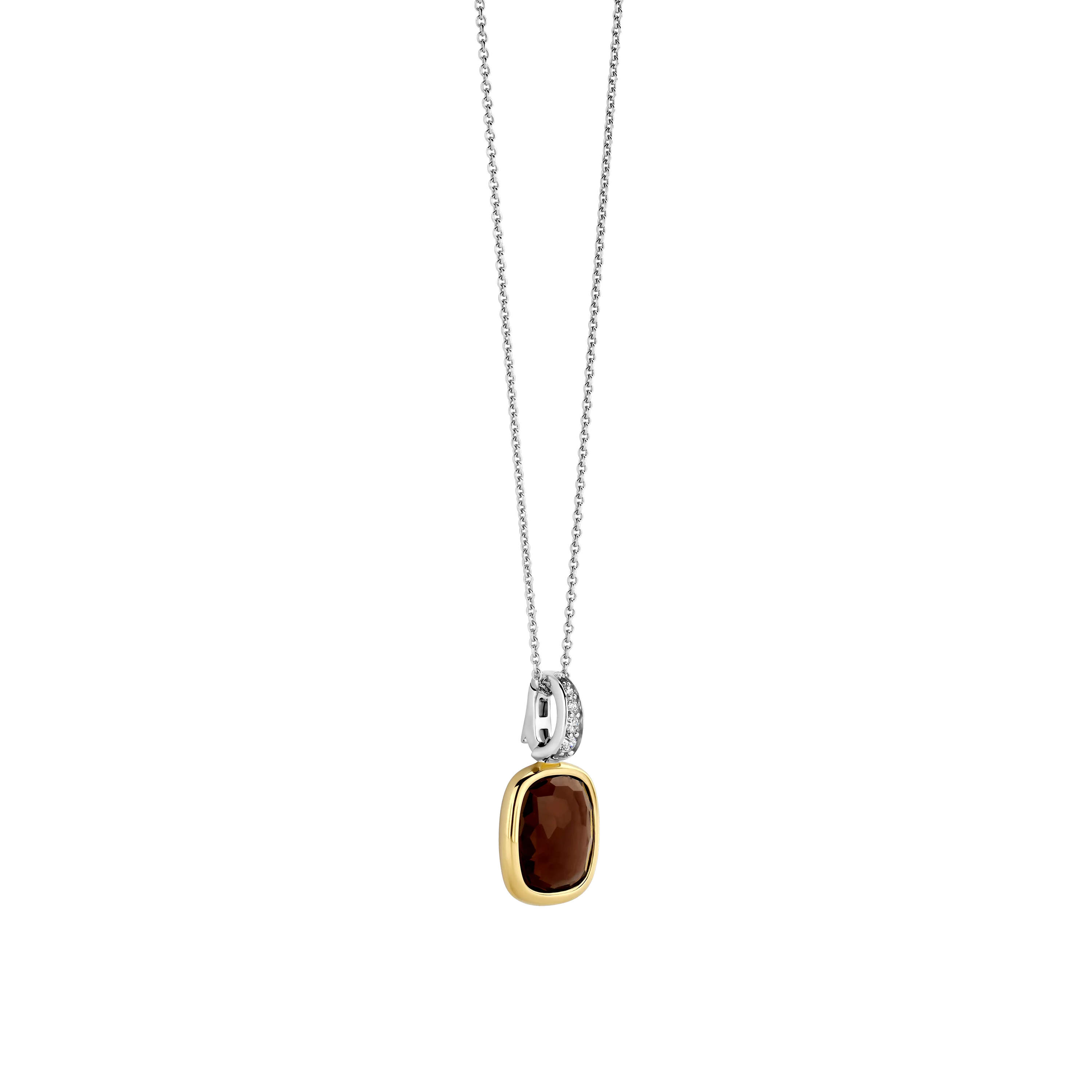 Smokey Brown Cushion Ketting met hanger - Image 2