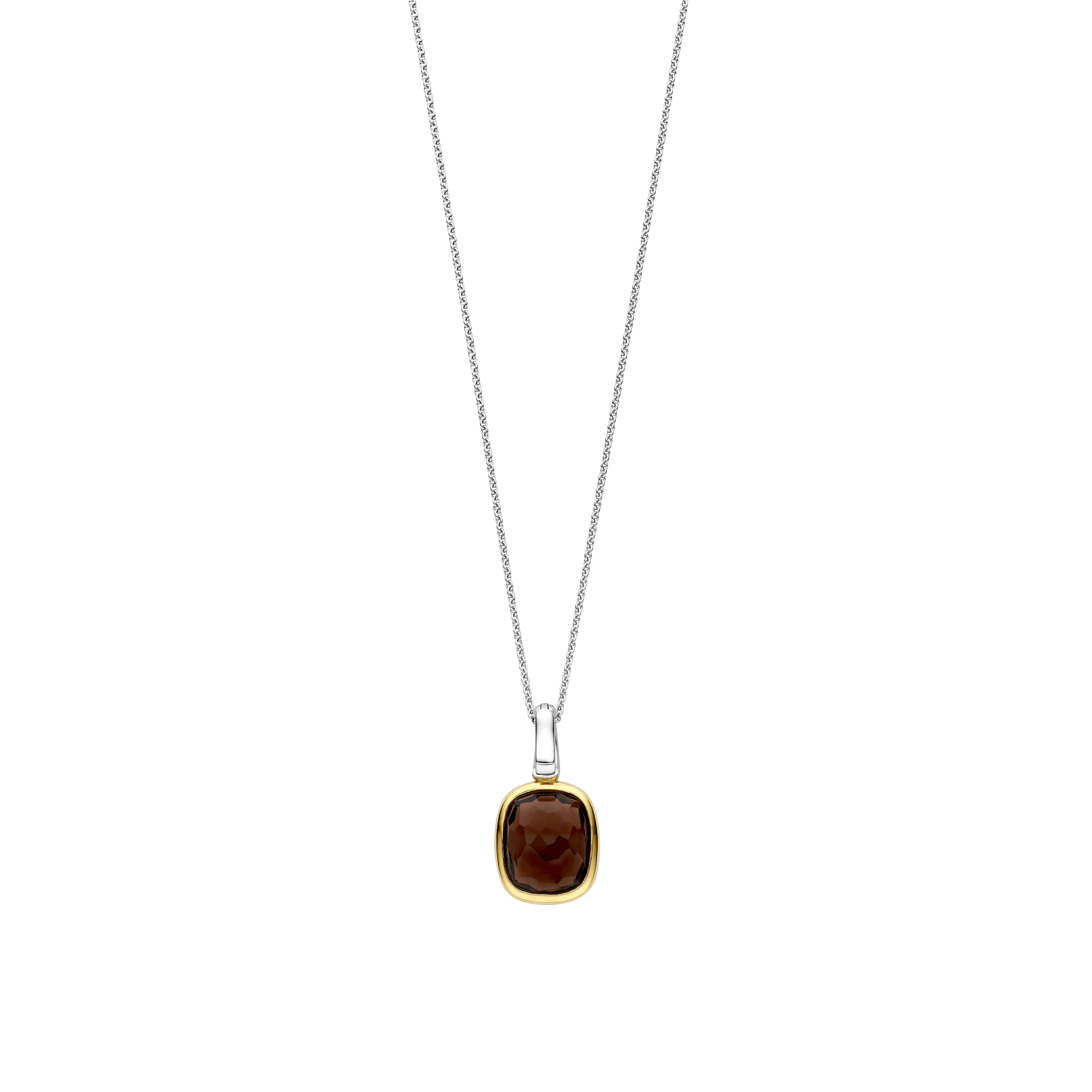Smokey Brown Cushion Ketting met hanger - Image 3
