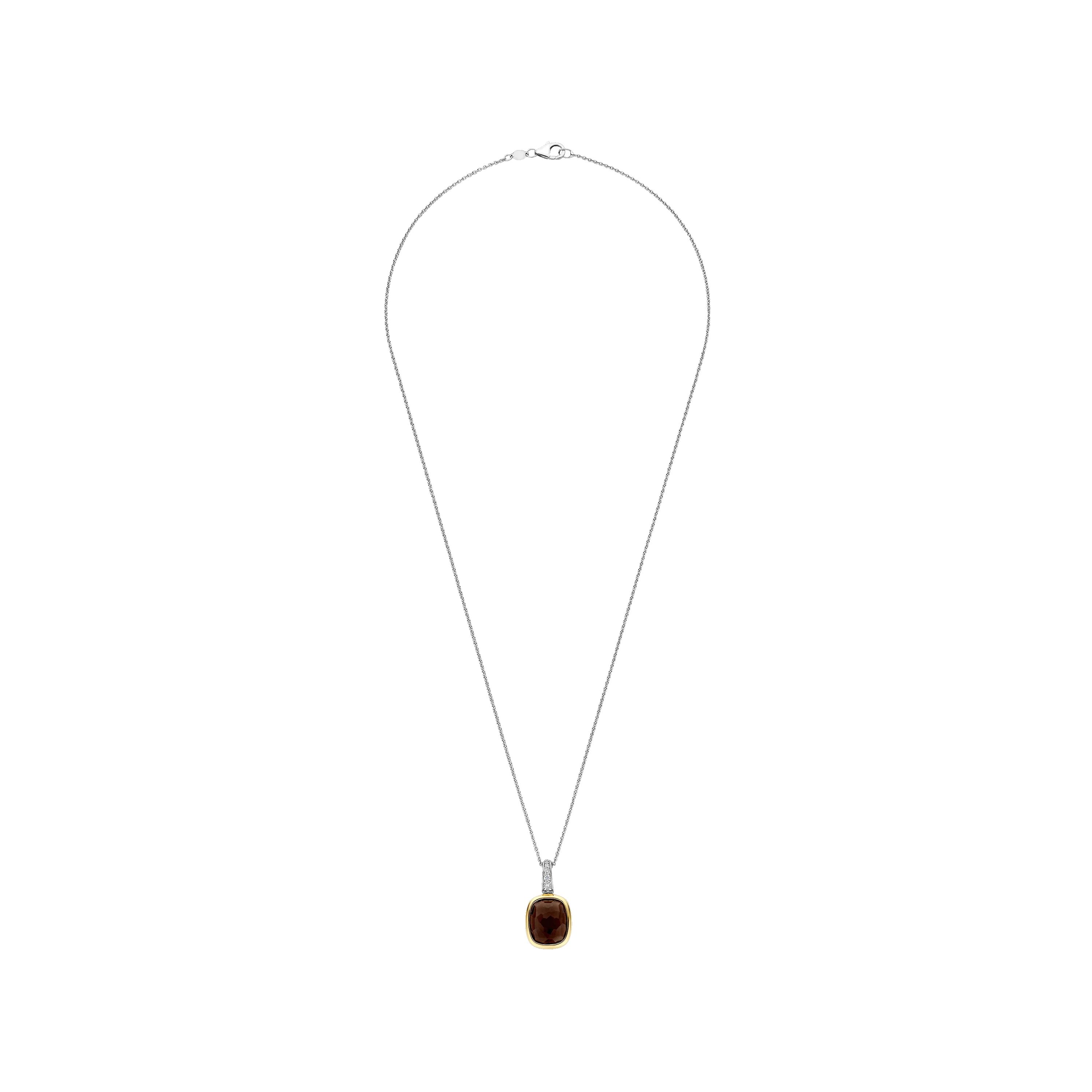 Smokey Brown Cushion Ketting met hanger - Image 4
