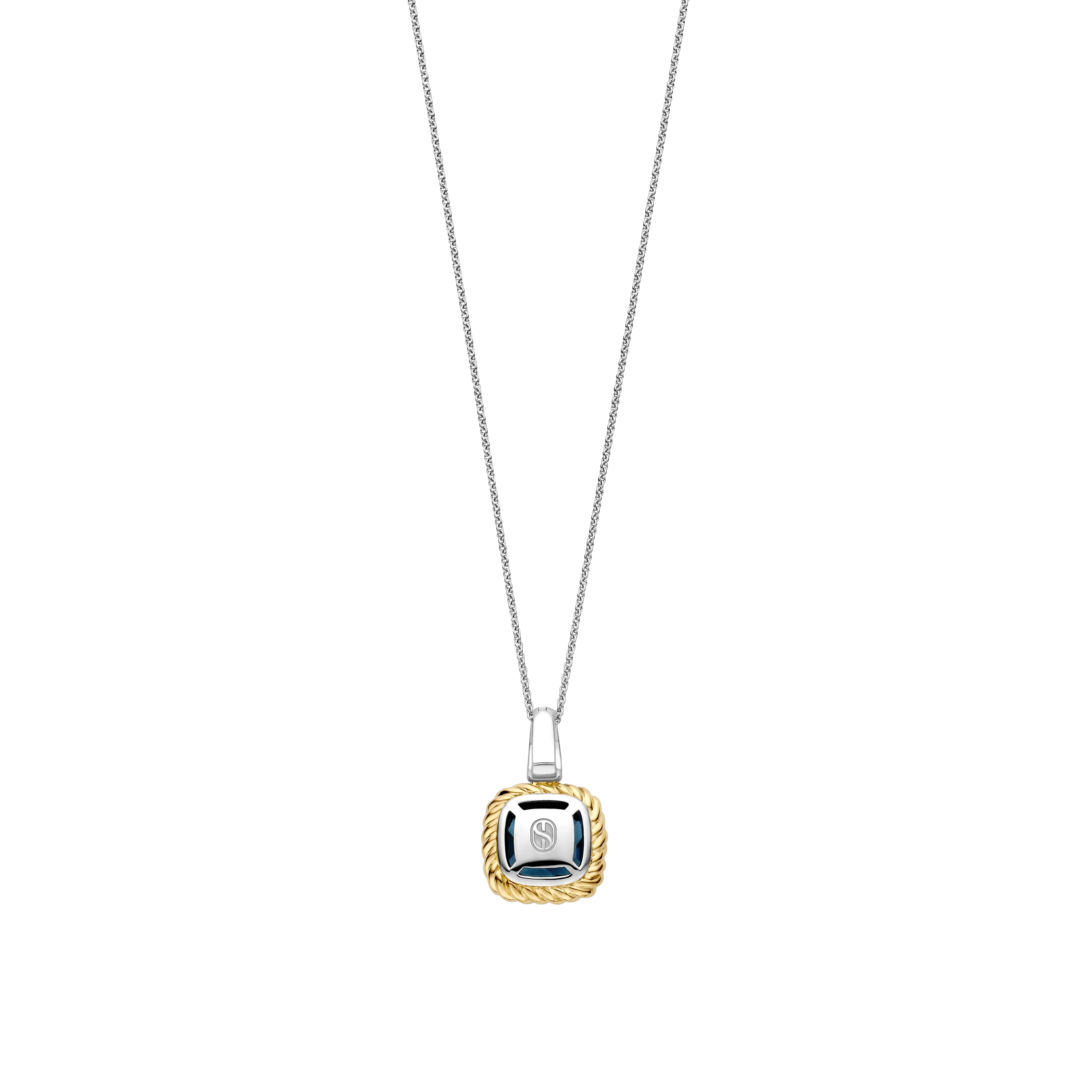 Blauwe Zirkonia Cushion Ketting met hanger - Image 3
