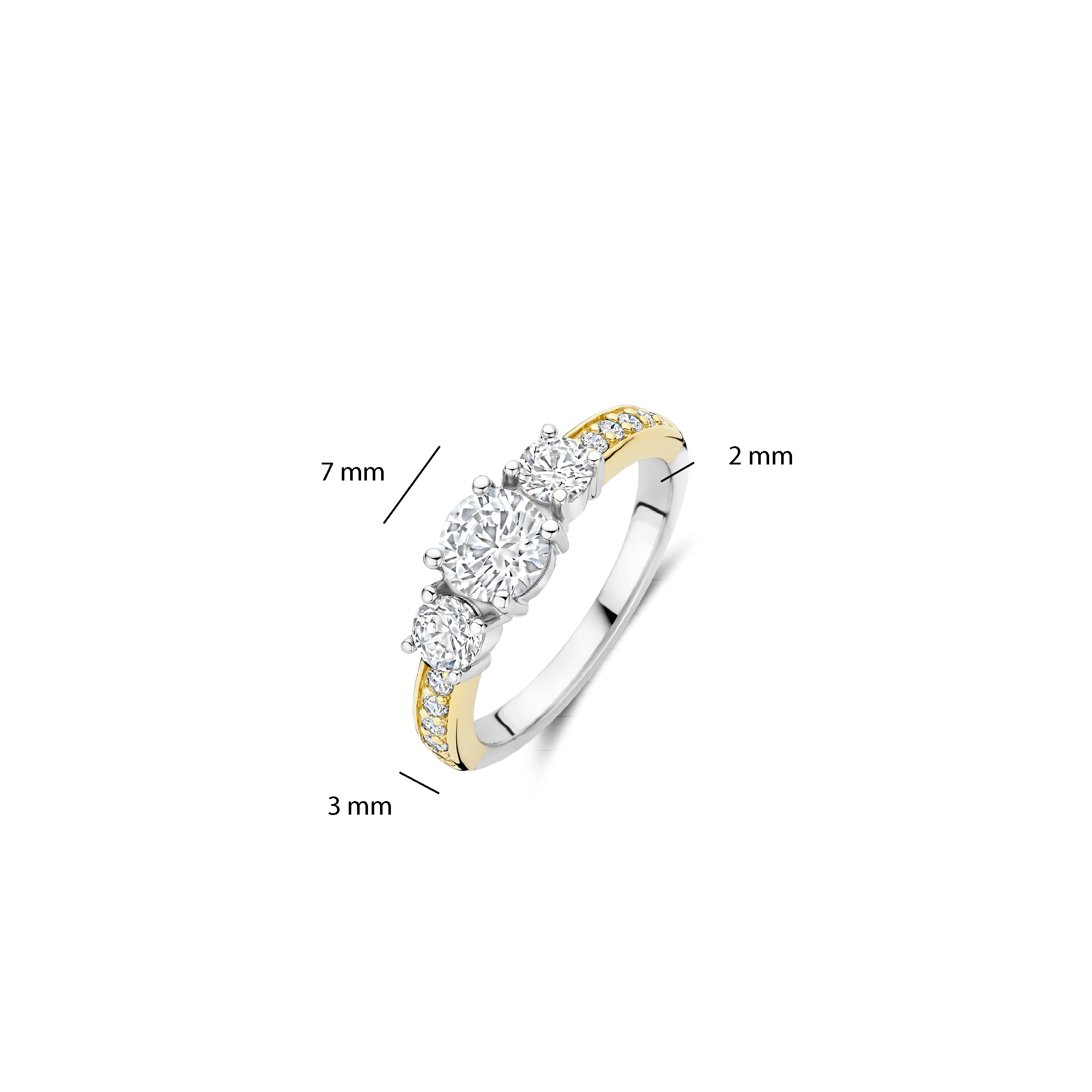 Classic Triple Zirkonia Ring - Image 4