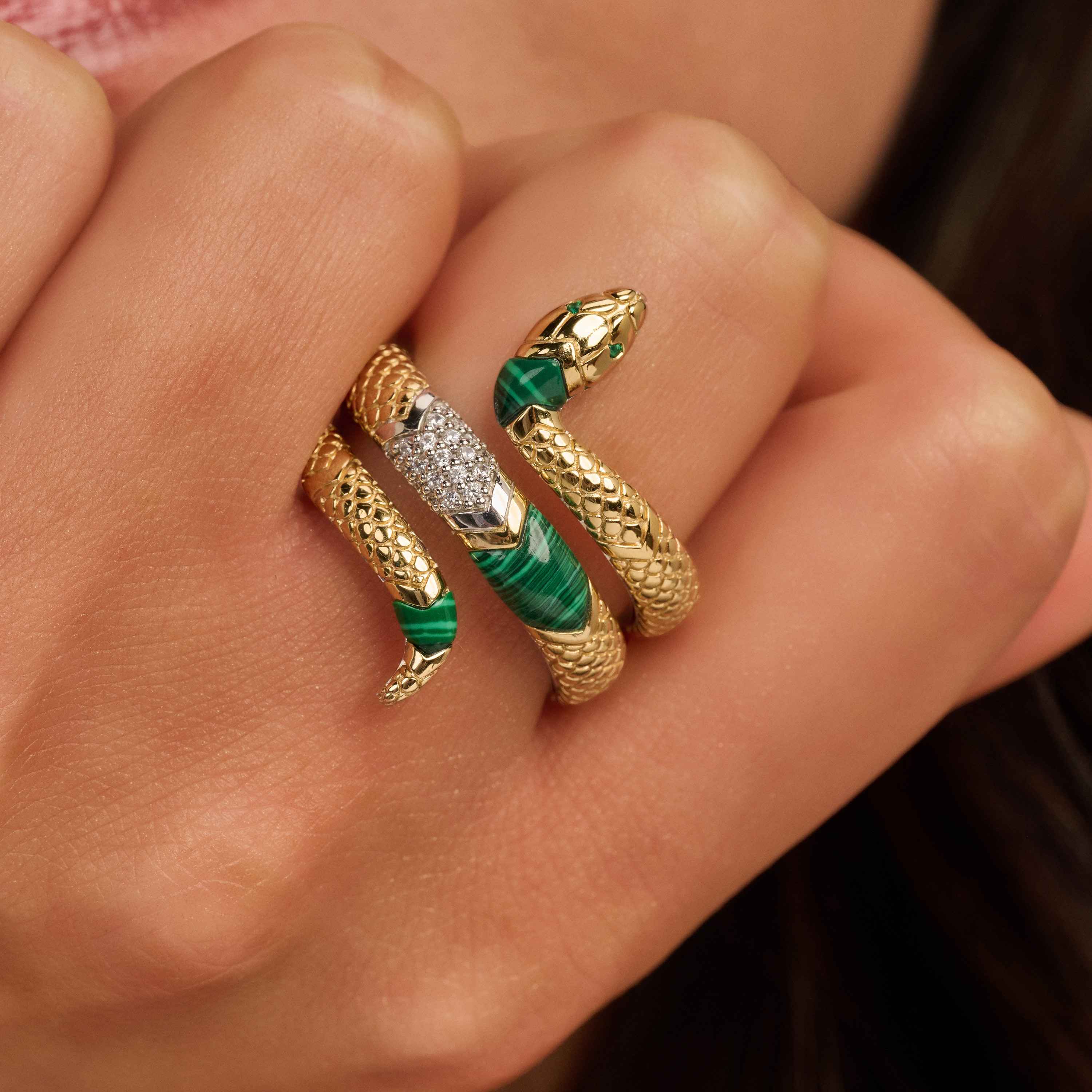 Emerald Snake Ring - Image 10