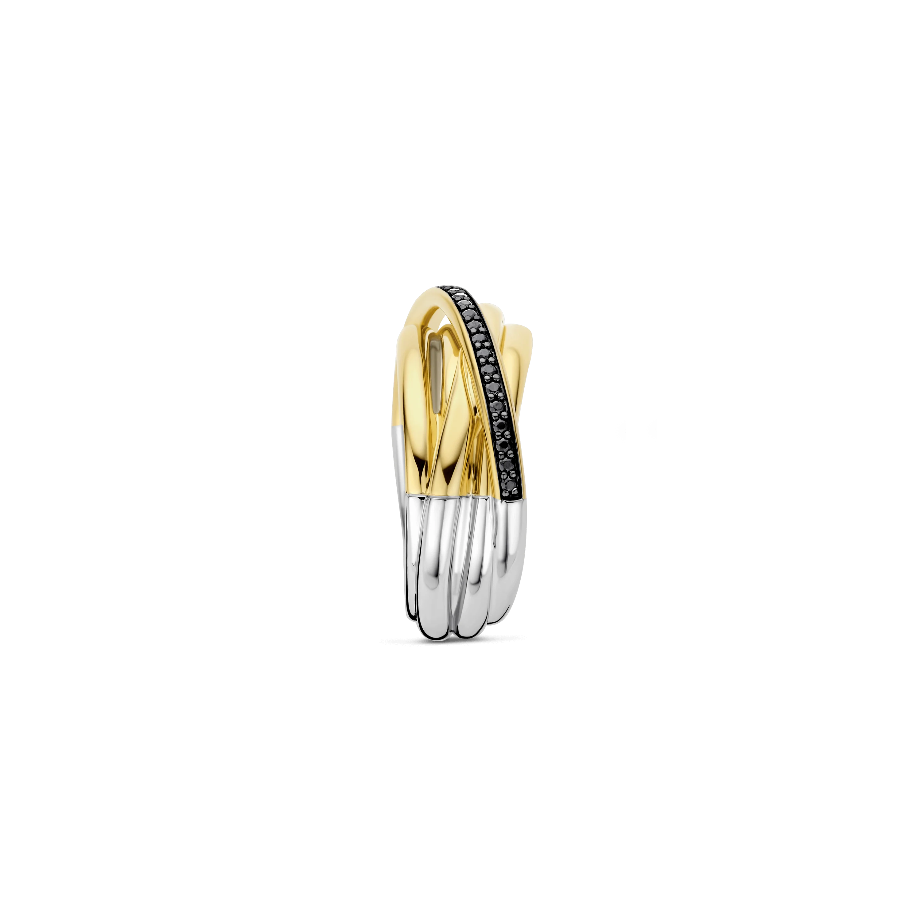 Zwarte Zirkonia Crossover Ring - M model - Image 2