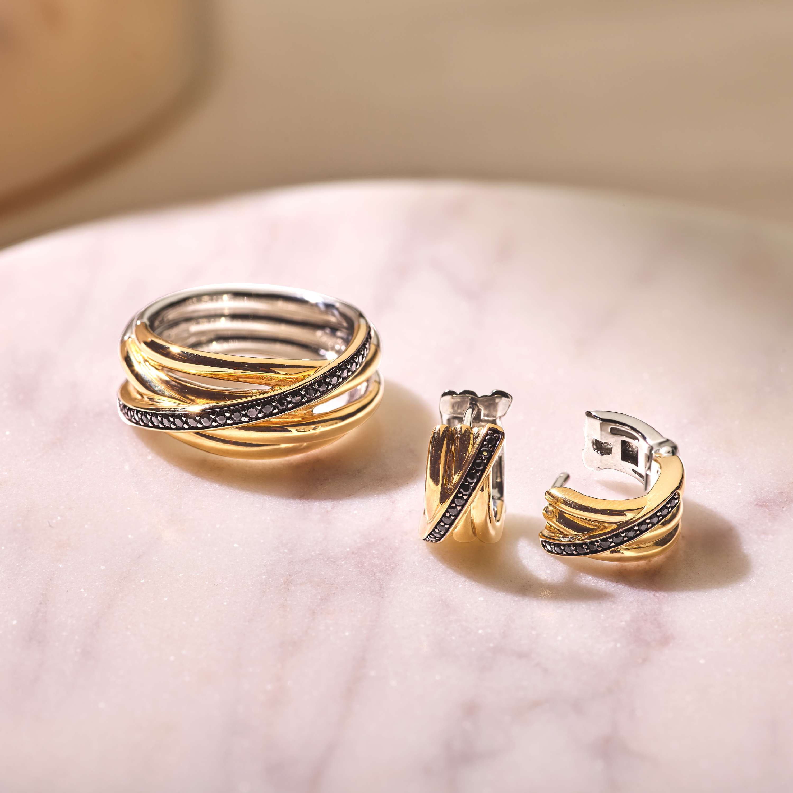 Zwarte Zirkonia Crossover Ring - M model - Image 8