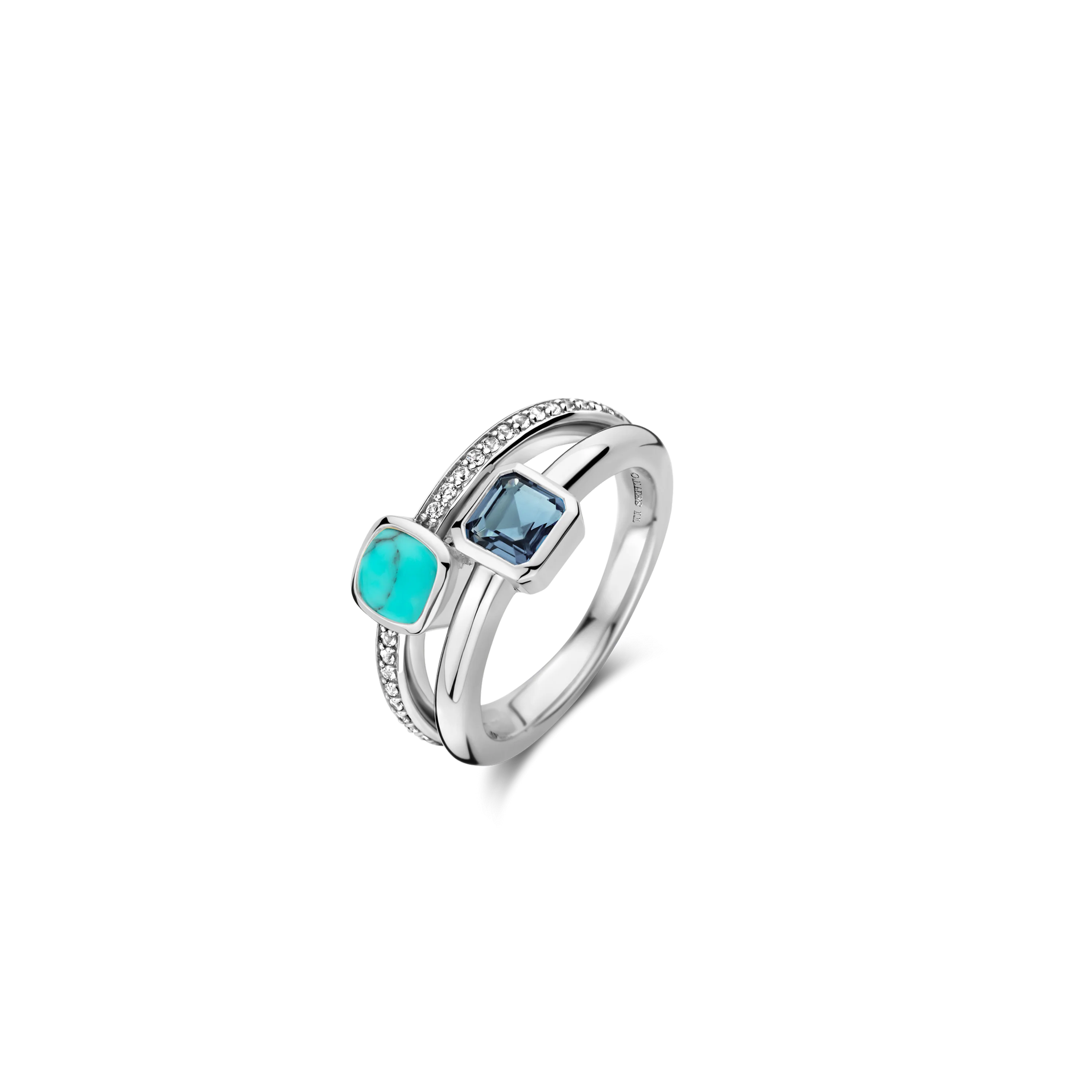 Double Cushion Zirkonia Ring