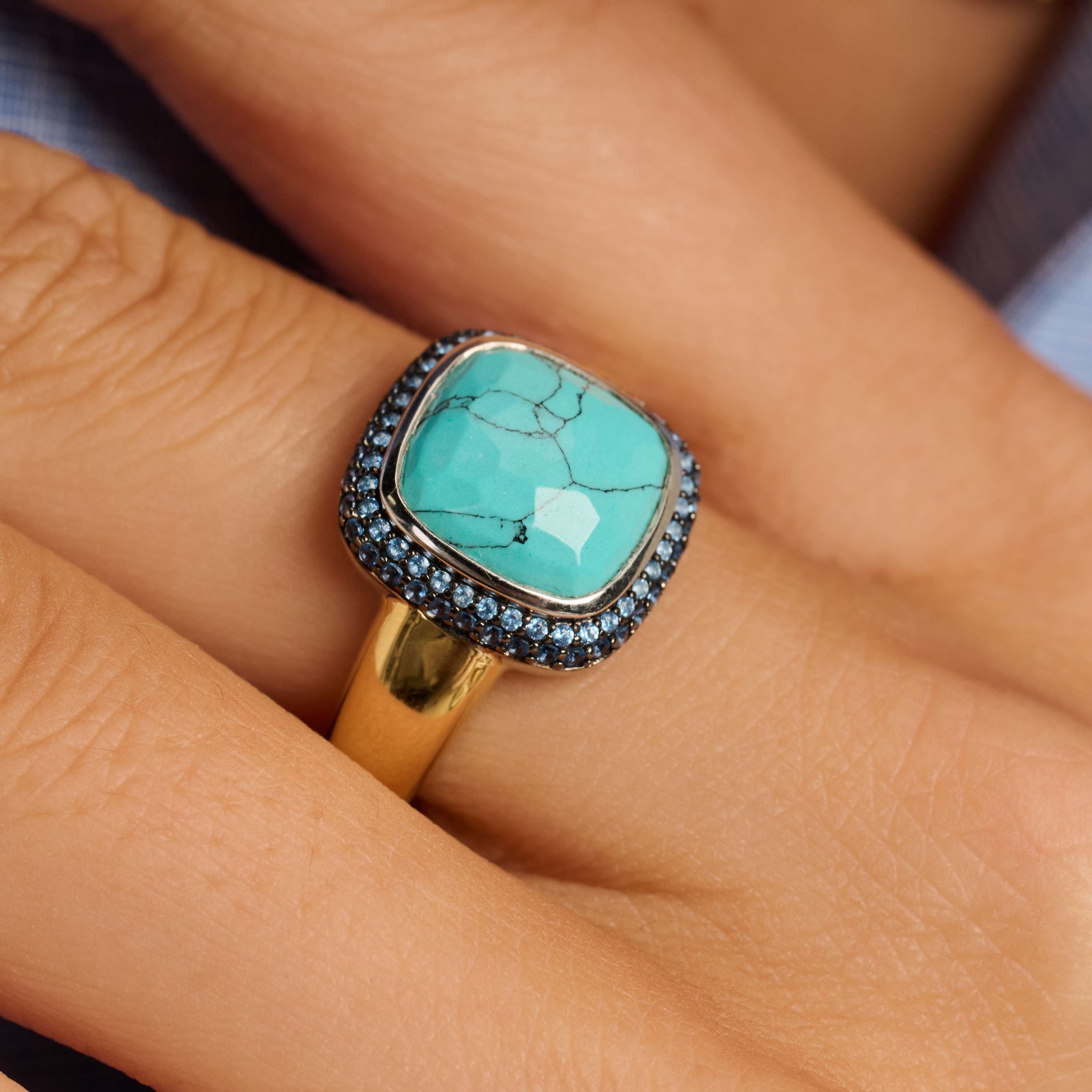 Turqoise Cushion Ring - Image 8