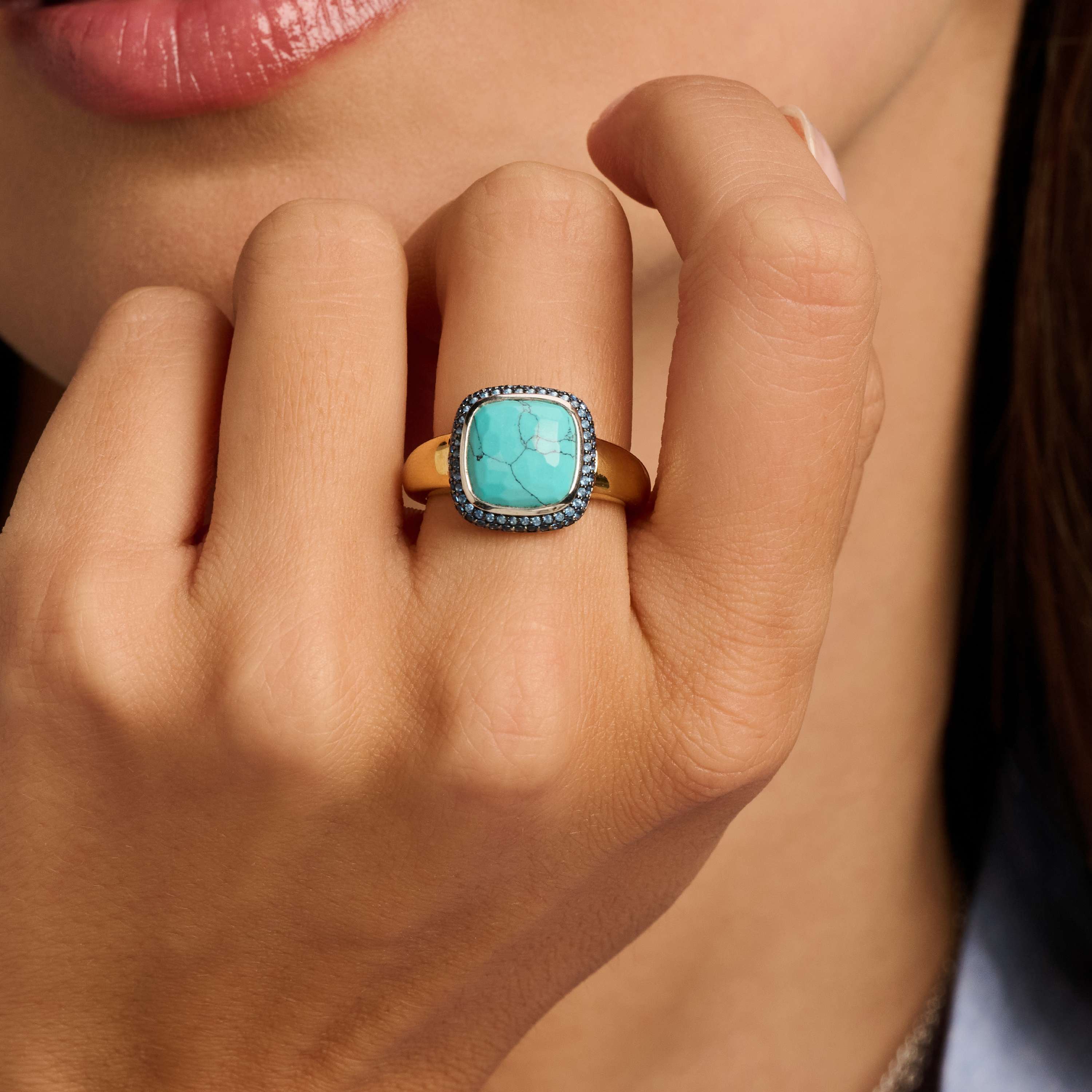 Turqoise Cushion Ring - Image 9