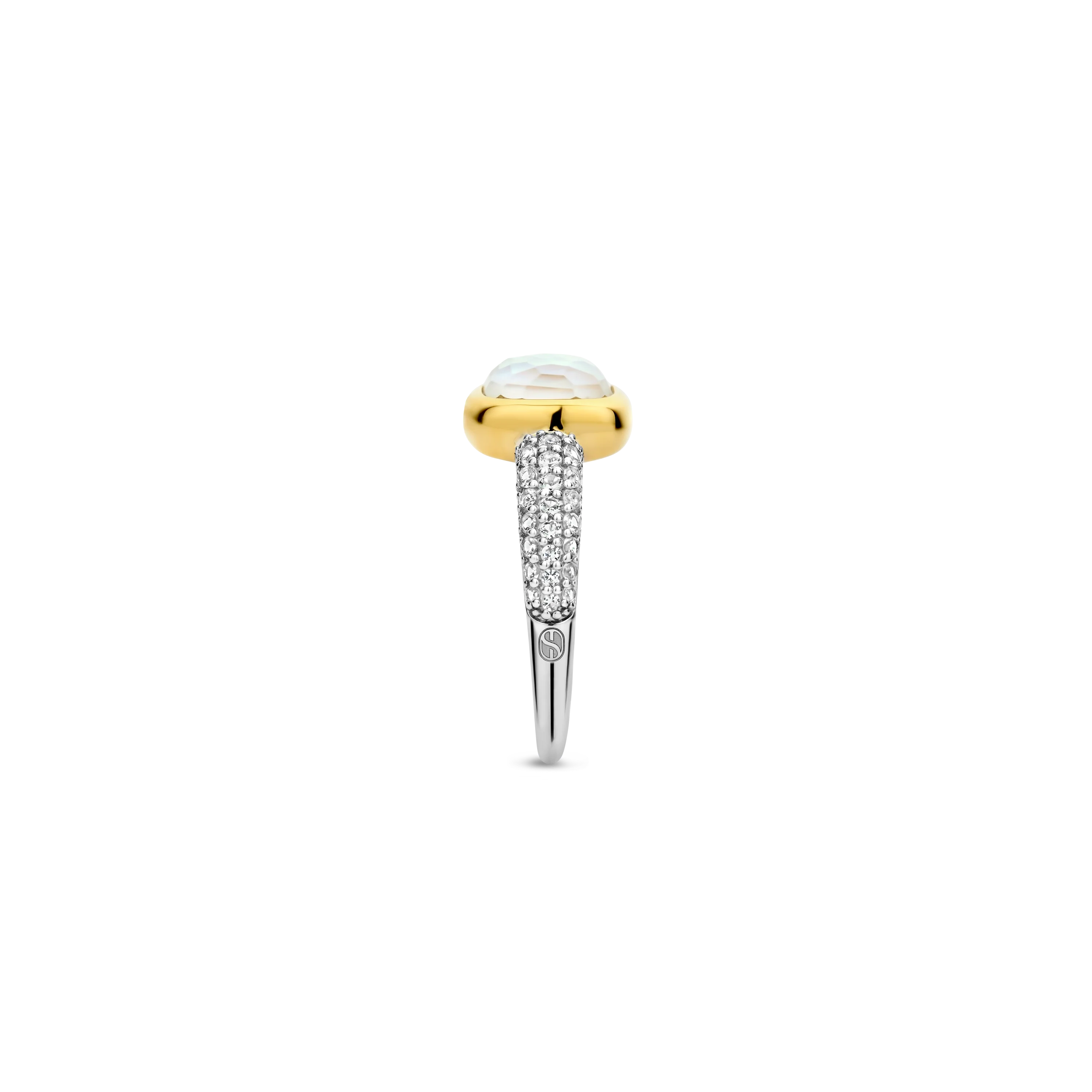 Zirkonia Cushion Ring met parel - Image 2
