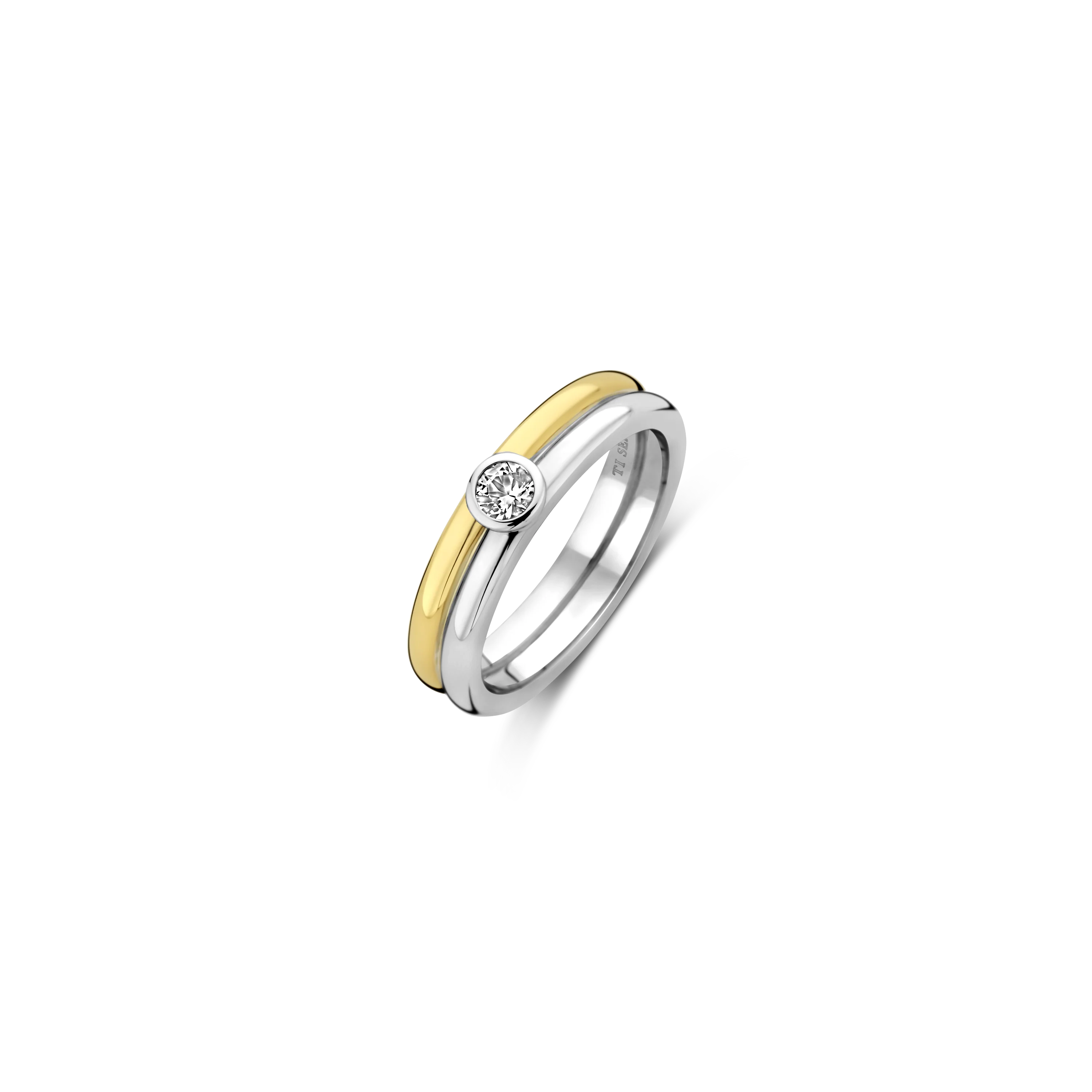 Double Ring met steen